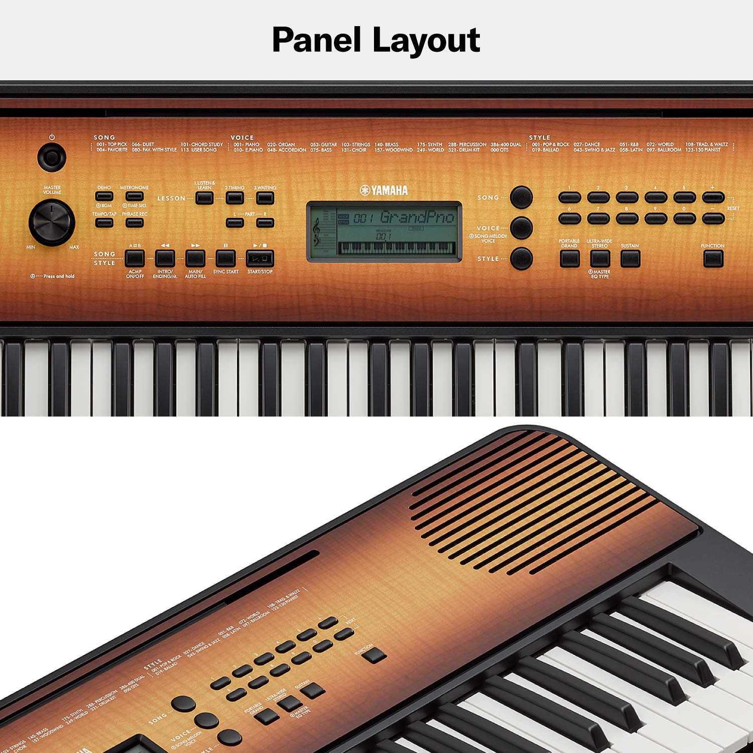 Yamaha PSR-E360MA Portable Keyboard – 61 Keys with Touch Sensitivity (Maple) - Deccan Retail