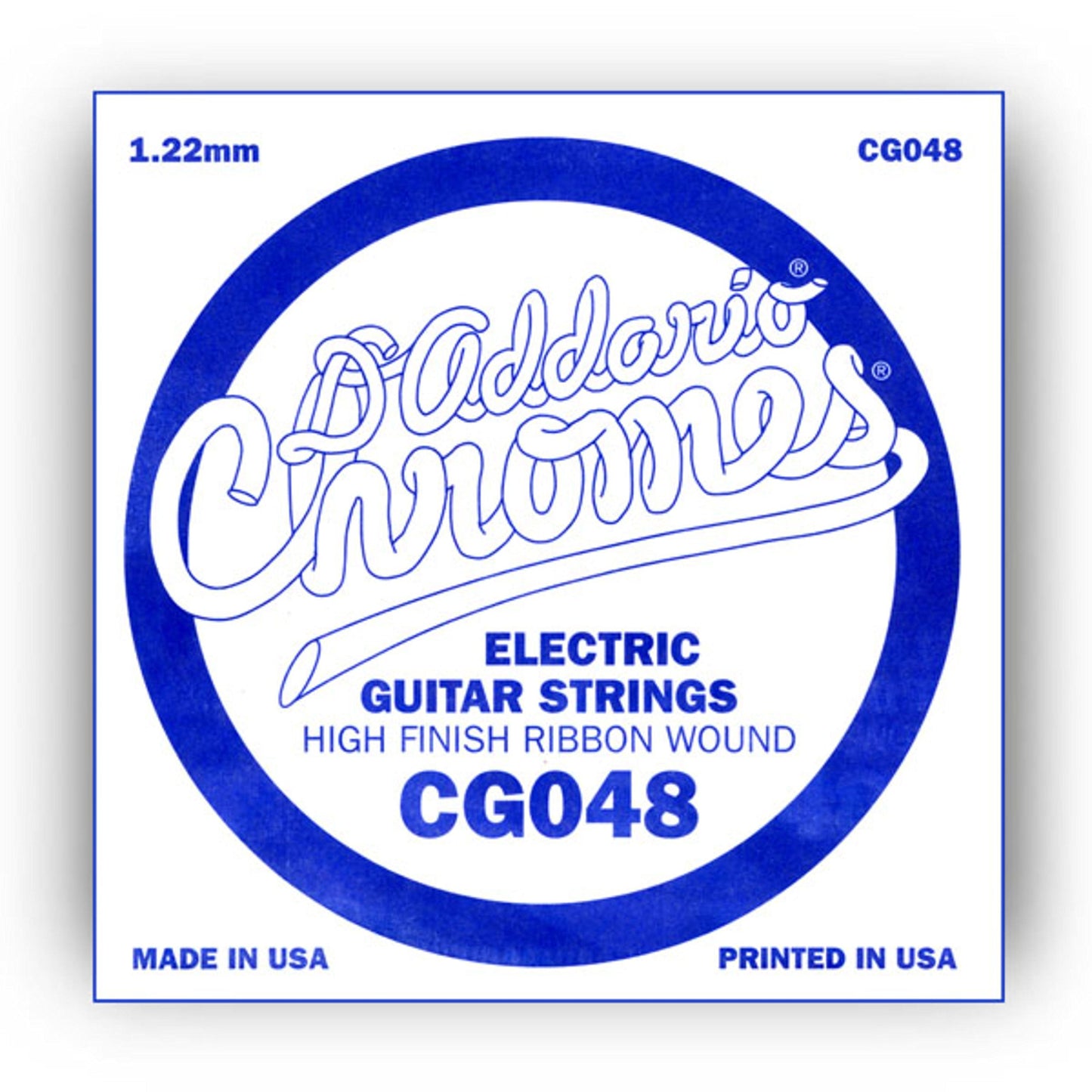 D'Addario Chromes Flat Wound Electric Guitar Single String .048 (CG048) - Deccan Retail