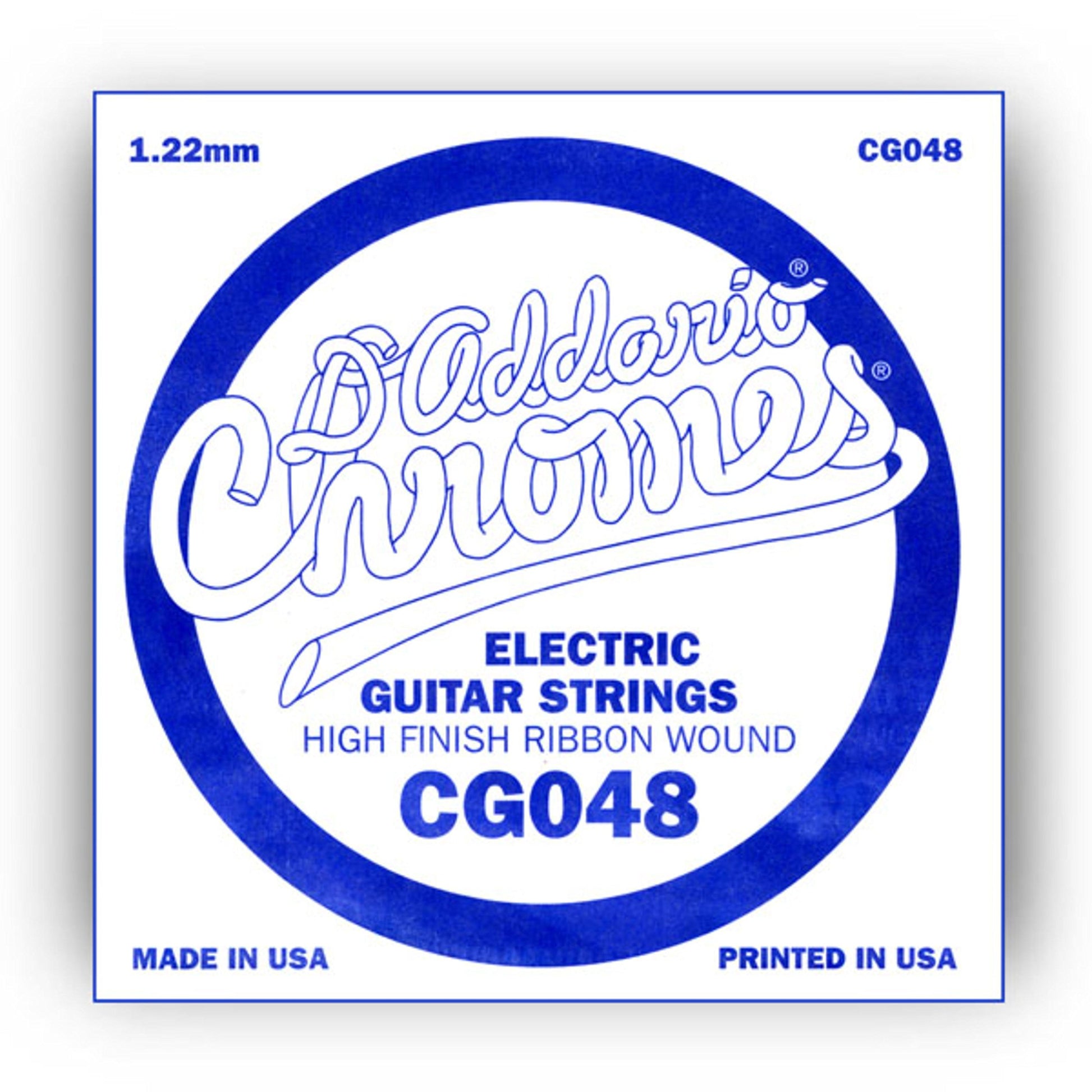 D'Addario Chromes Flat Wound Electric Guitar Single String .048 (CG048) - Deccan Retail