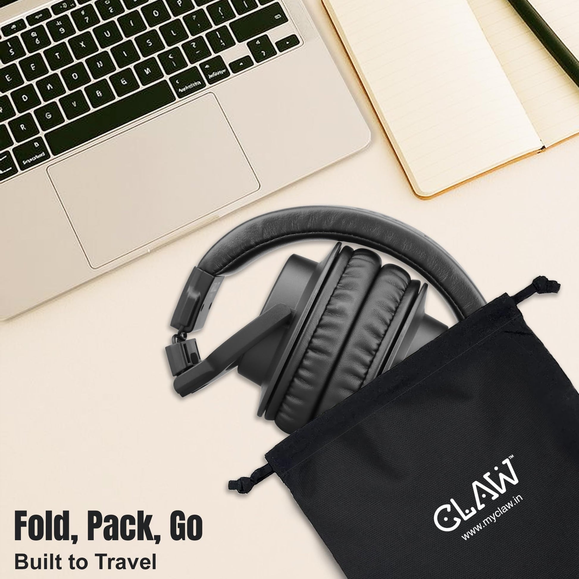 CLAW SM70 Studio Monitoring DJ Wired Over-Ear Headphones with 40mm Drivers - Deccan Retail
