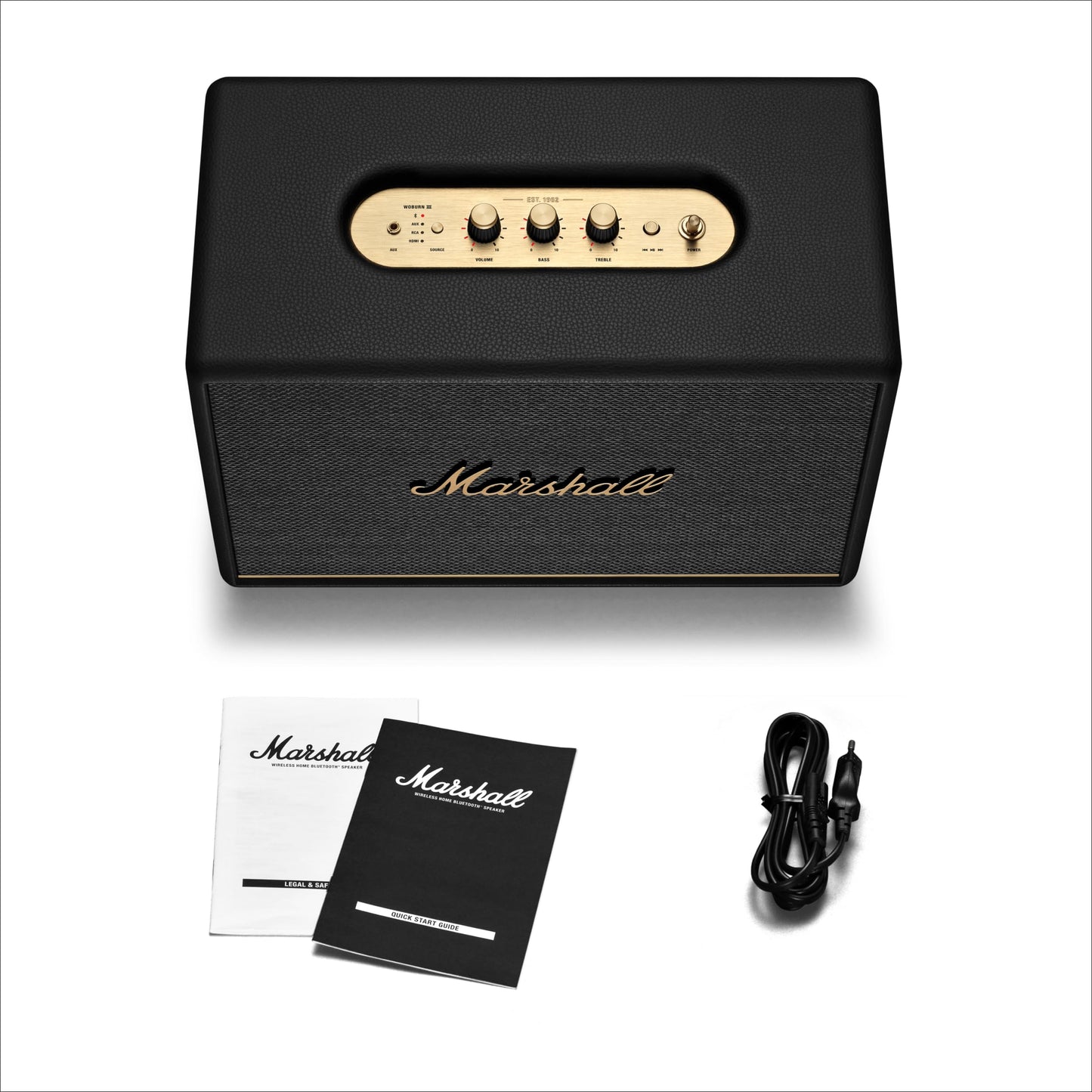 Marshall Woburn III Home Speaker – Black - Deccan Retail