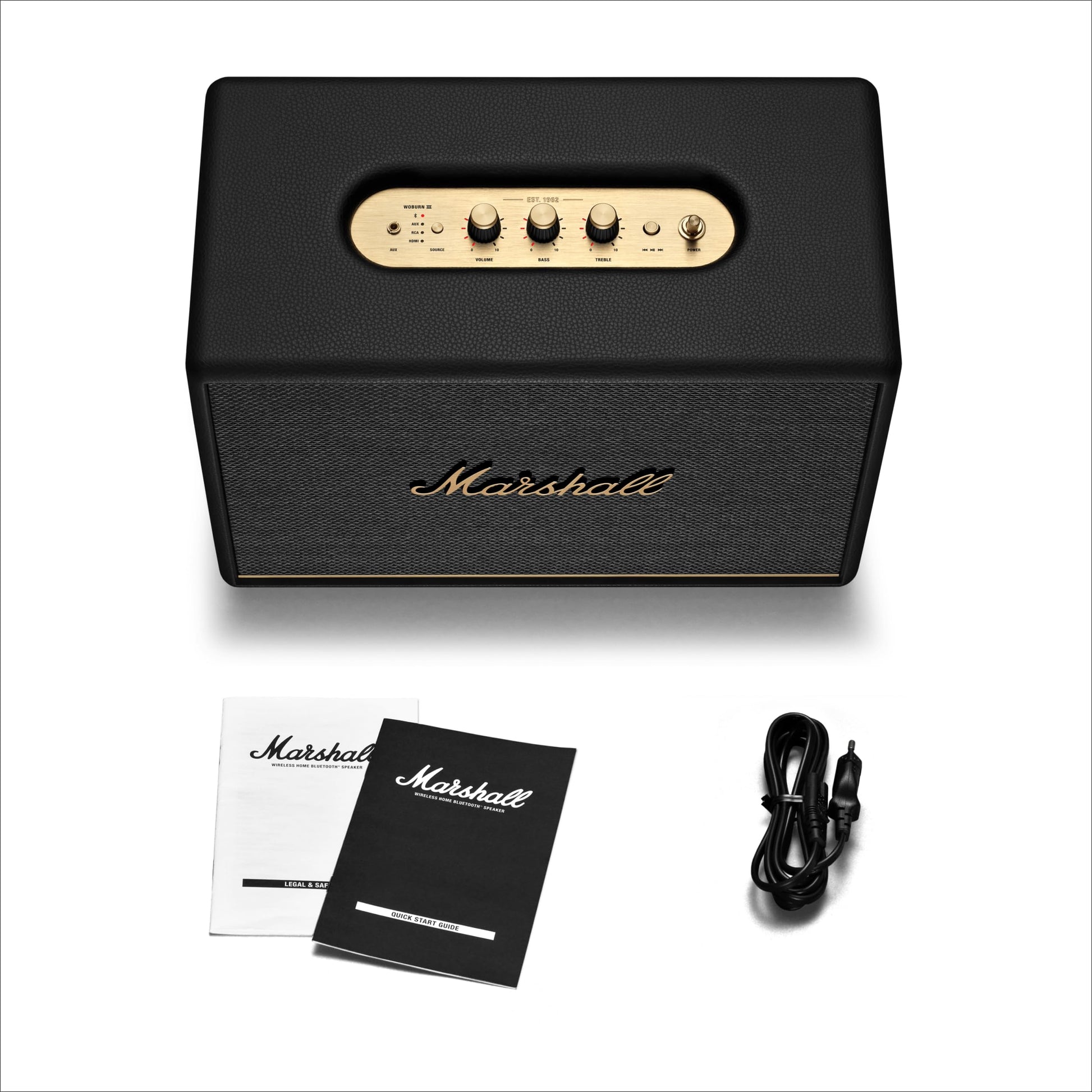 Marshall Woburn III Home Speaker – Black - Deccan Retail