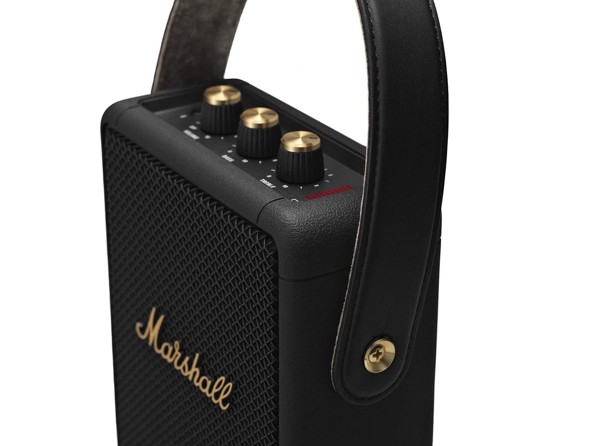 Marshall Stockwell II Portable Bluetooth Speaker – Black & Brass - Deccan Retail