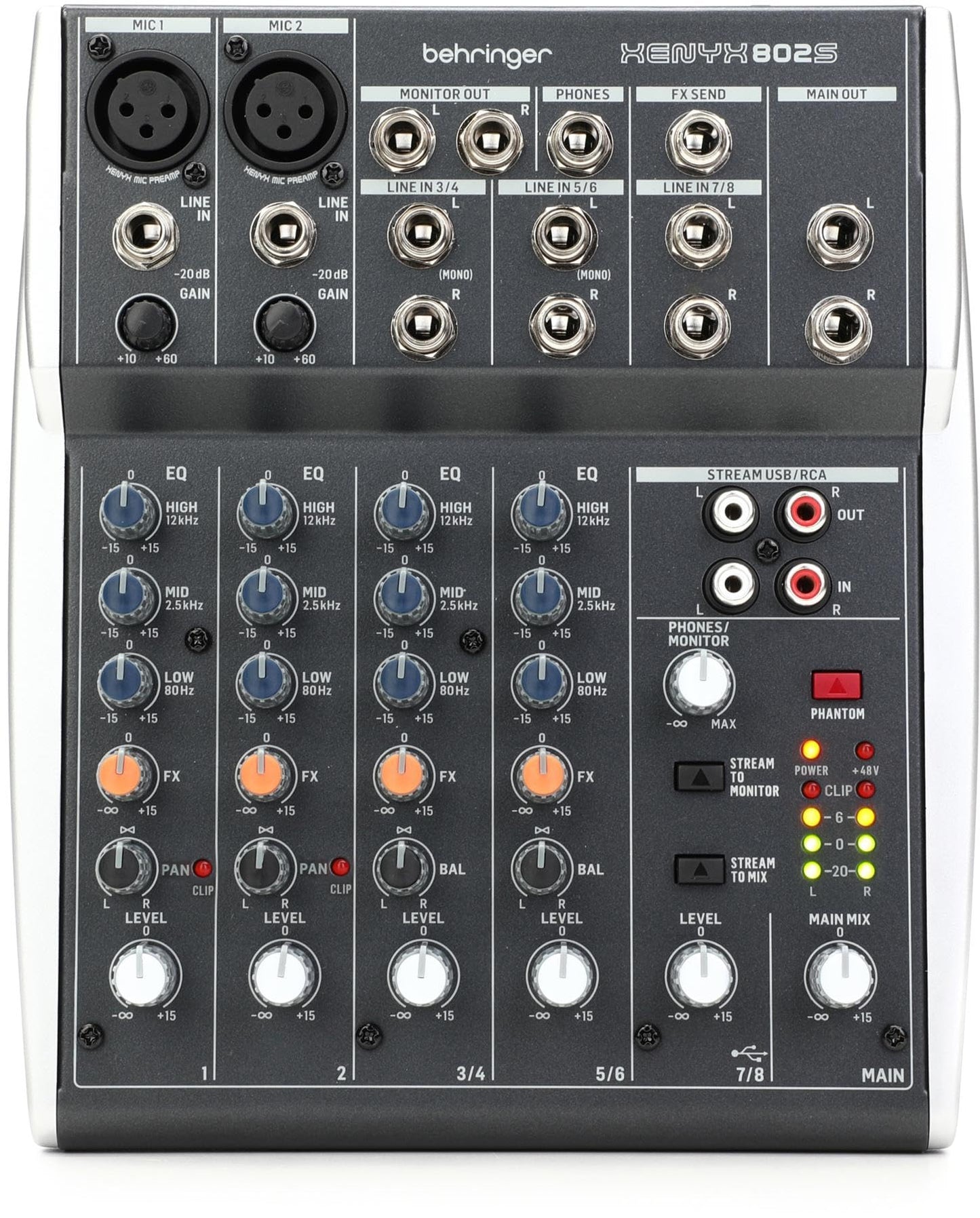 Behringer XENYX 802S USB Analog Audio Mixer – Black - Deccan Retail