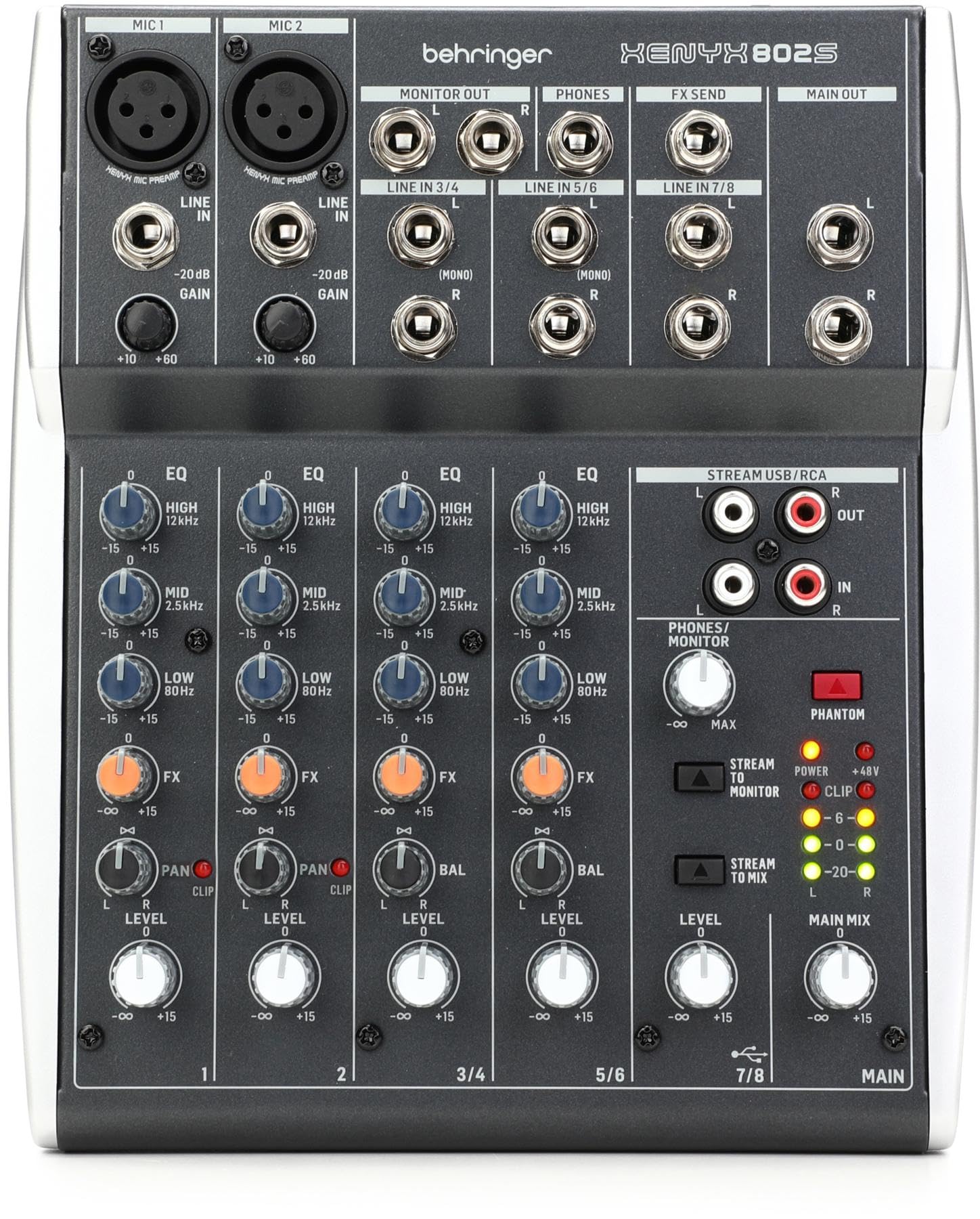 Behringer XENYX 802S USB Analog Audio Mixer – Black - Deccan Retail
