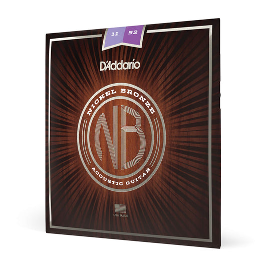 D'Addario Nickel Bronze Acoustic Guitar Strings Custom Light (NB1152) - Deccan Retail