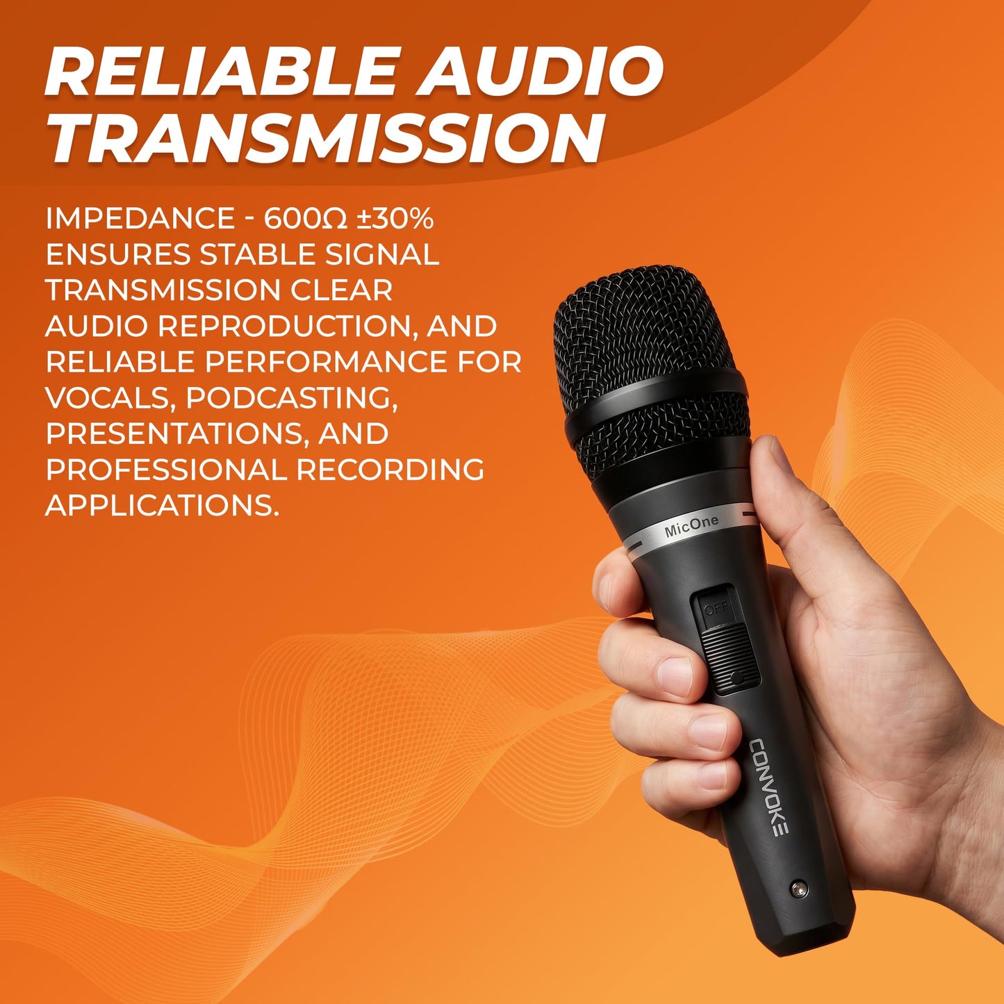 CONVOKE MICONE Professional Wired Dynamic Microphone with XLR Cable & Mic Clip
