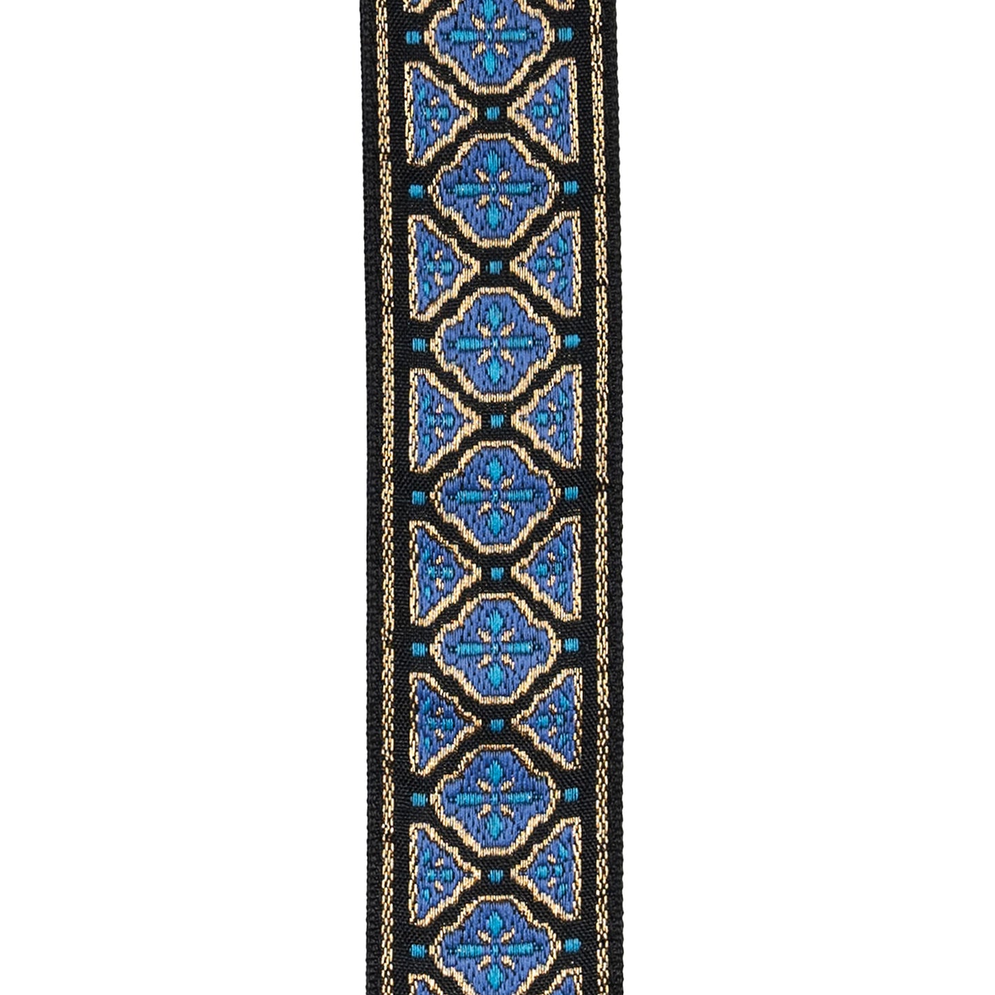 D'Addario Recycled Woven Guitar Strap Blue/Gold (50RW04) - Deccan Retail