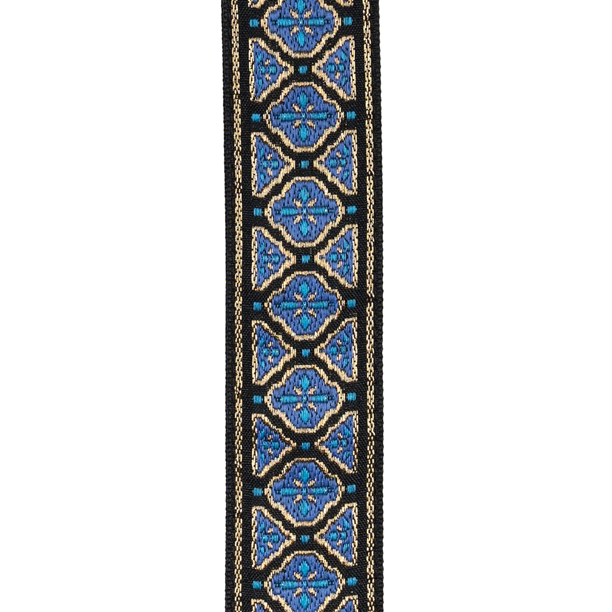 D'Addario Recycled Woven Guitar Strap Blue/Gold (50RW04) - Deccan Retail