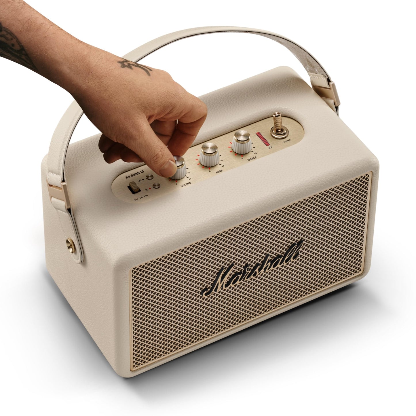 Marshall Kilburn III Portable Bluetooth Speaker – Cream - Deccan Retail
