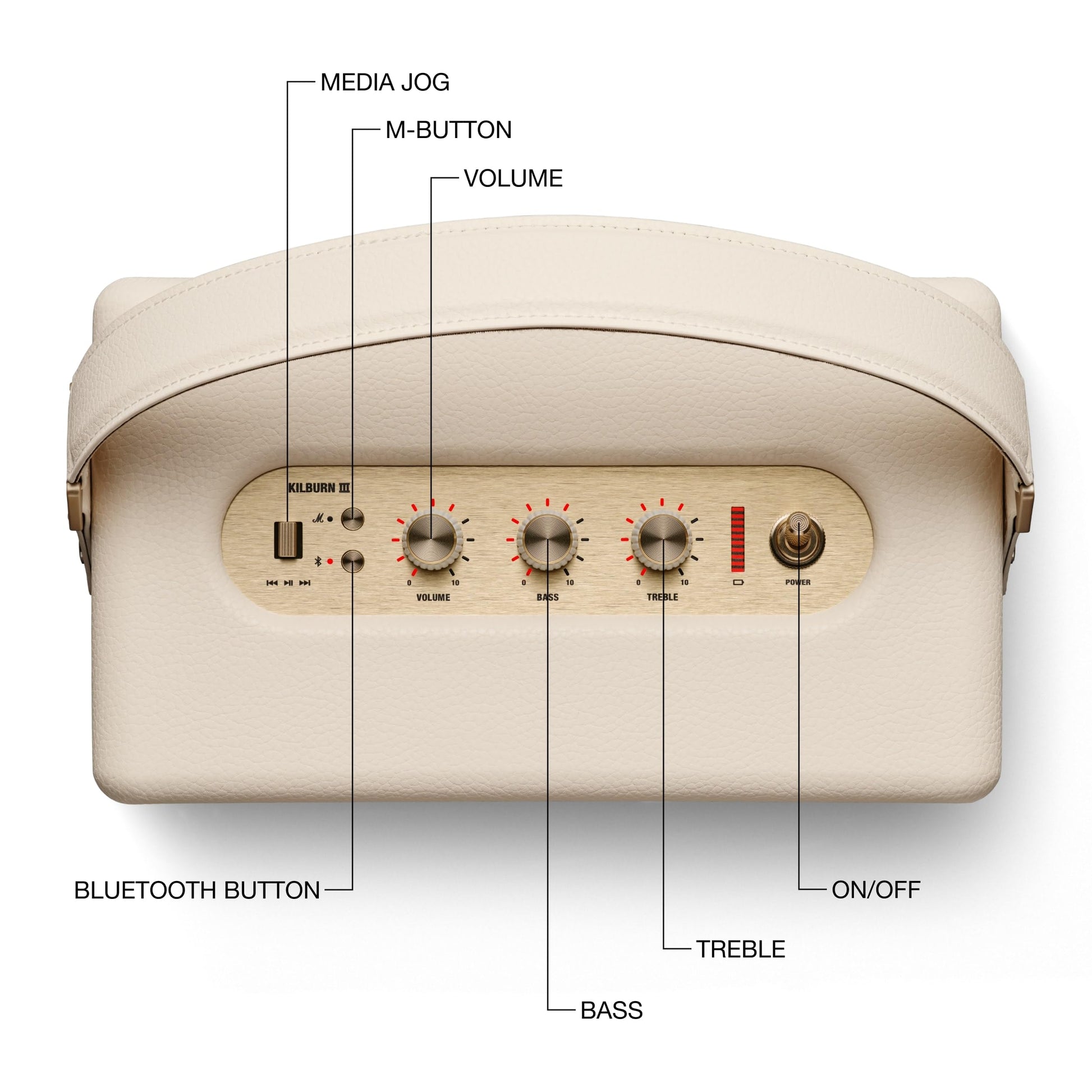 Marshall Kilburn III Portable Bluetooth Speaker – Cream - Deccan Retail
