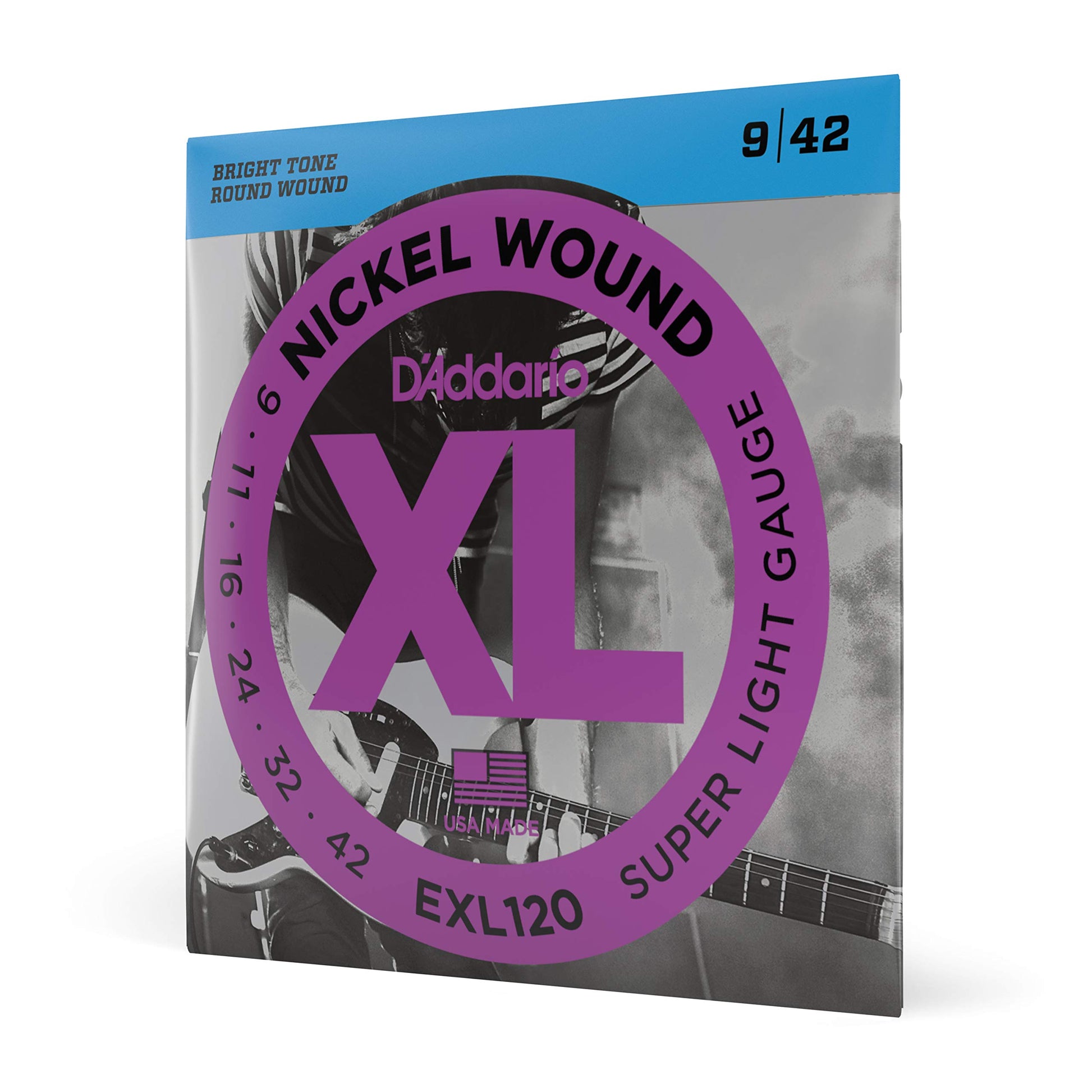 D'Addario EXL120 Nickel Wound Electric Guitar Strings 9-42 Super Light - Deccan Retail