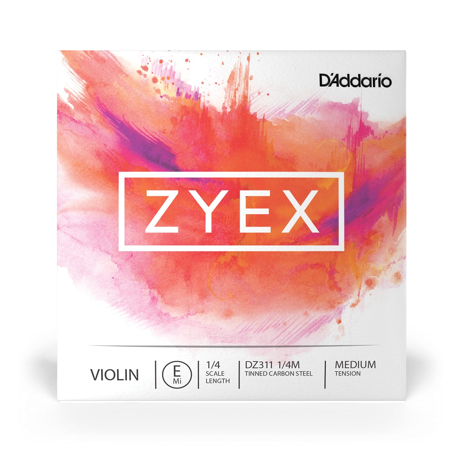 D'Addario Zyex Violin Single E String 1/4 Scale Medium Tension (DZ311 1/4M) - Deccan Retail