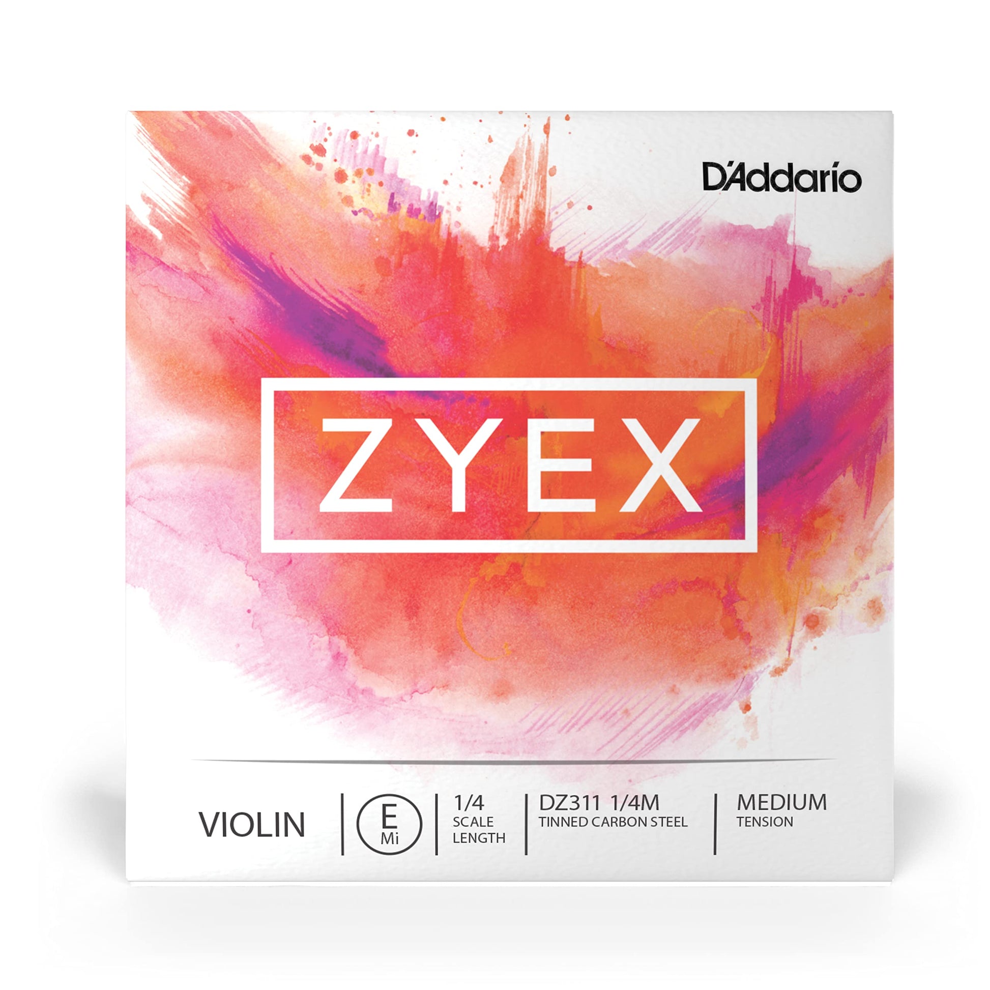 D'Addario Zyex Violin Single E String 1/4 Scale Medium Tension (DZ311 1/4M) - Deccan Retail