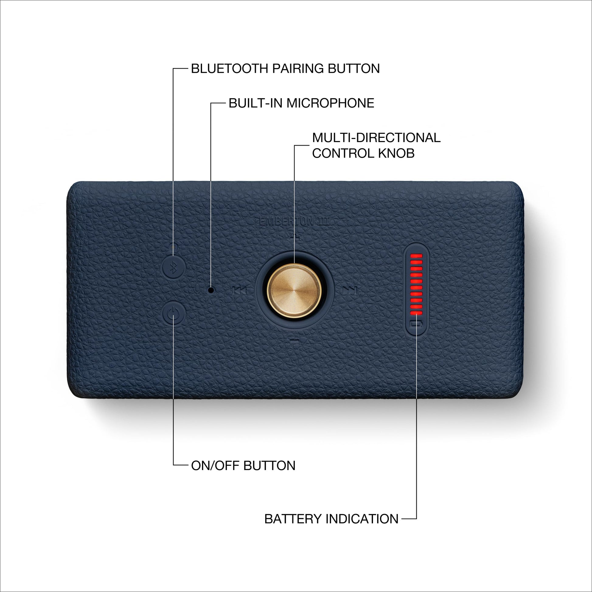 Marshall Emberton III Portable Bluetooth Speaker – Midnight Blue - Deccan Retail