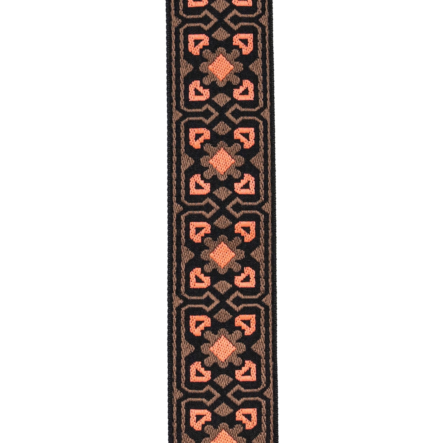 D'Addario 50mm Recycled Woven Guitar Strap Brown/Orange (50RW02) - Deccan Retail