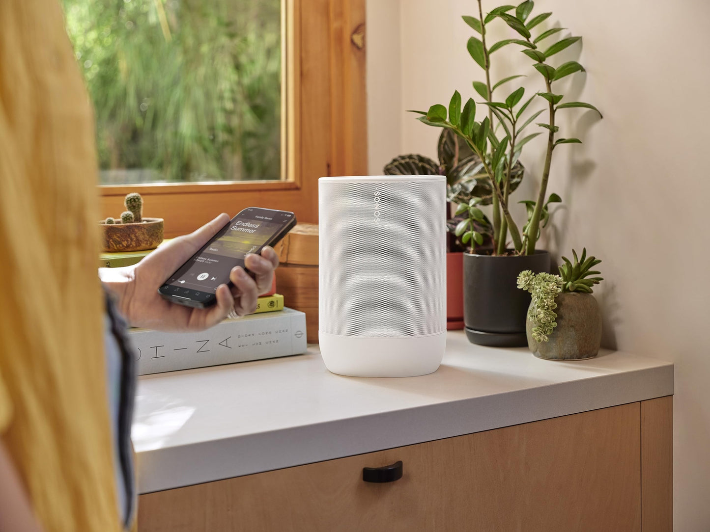 Sonos Move 2 Wireless Portable Speaker with Charging Base – White - Deccan Retail
