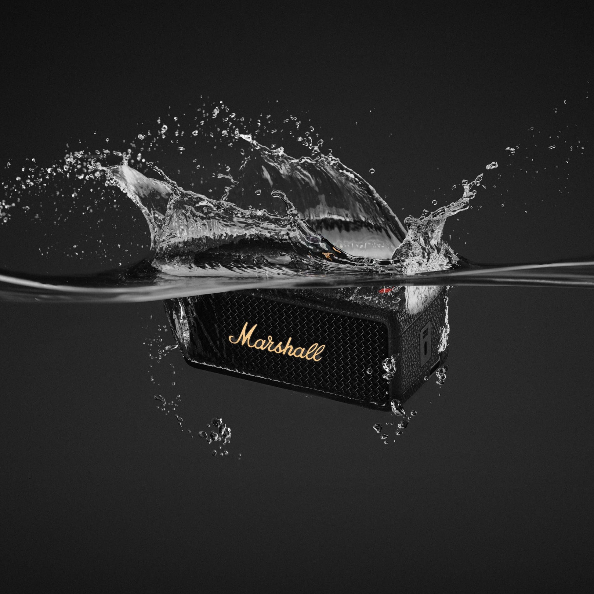 Marshall Emberton III Portable Bluetooth Speaker – Black & Brass - Deccan Retail
