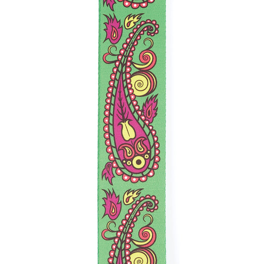 D'Addario Joe Satriani Paisley Green Guitar Strap - Deccan Retail