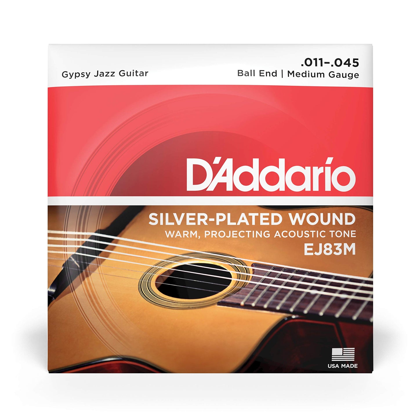 D'Addario EJ83M Gypsy Jazz Acoustic Guitar Strings Ball End Medium 11-45 - Deccan Retail