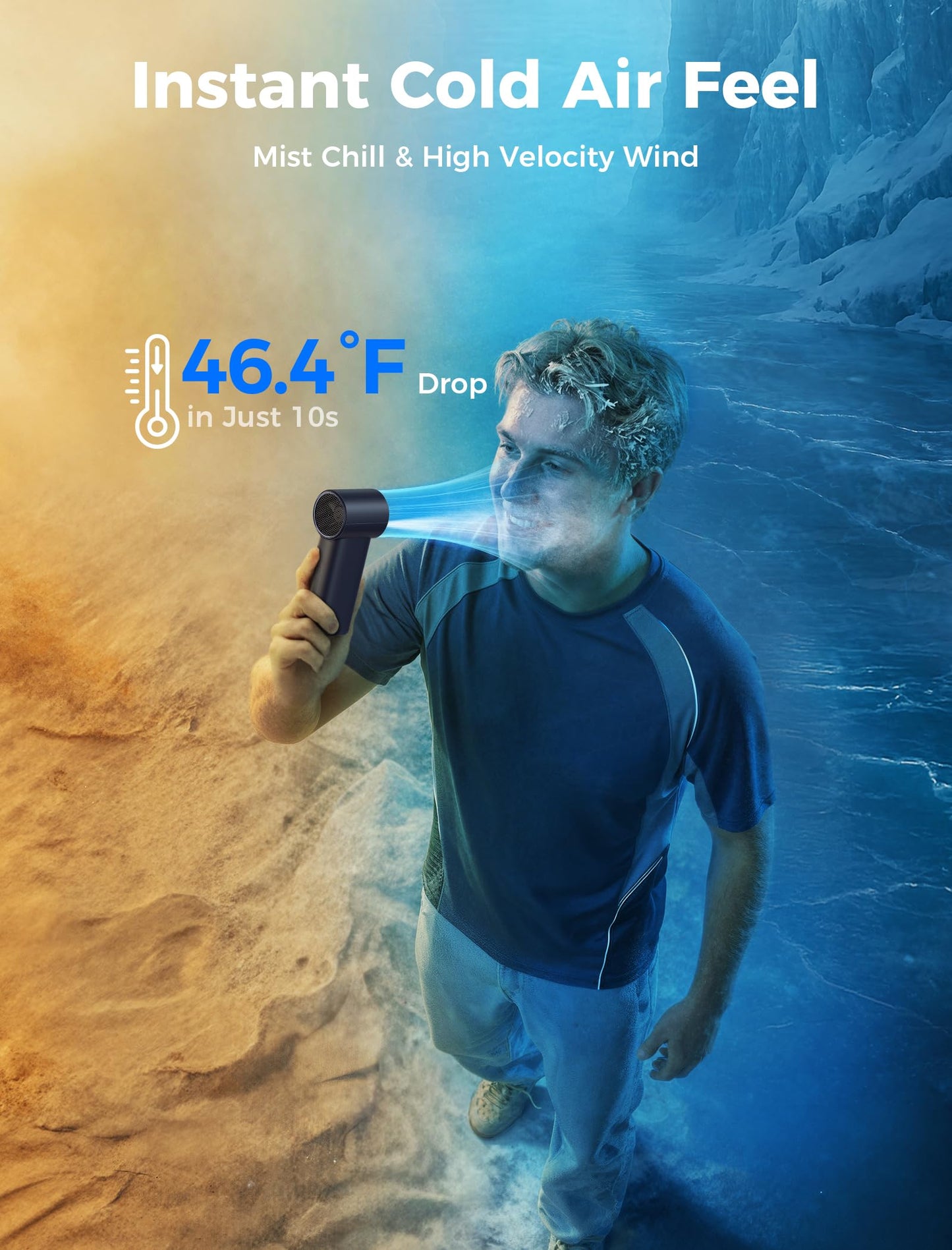 Aecooly Cool Air Pro PM02 High-Speed Misting Fan – Blue