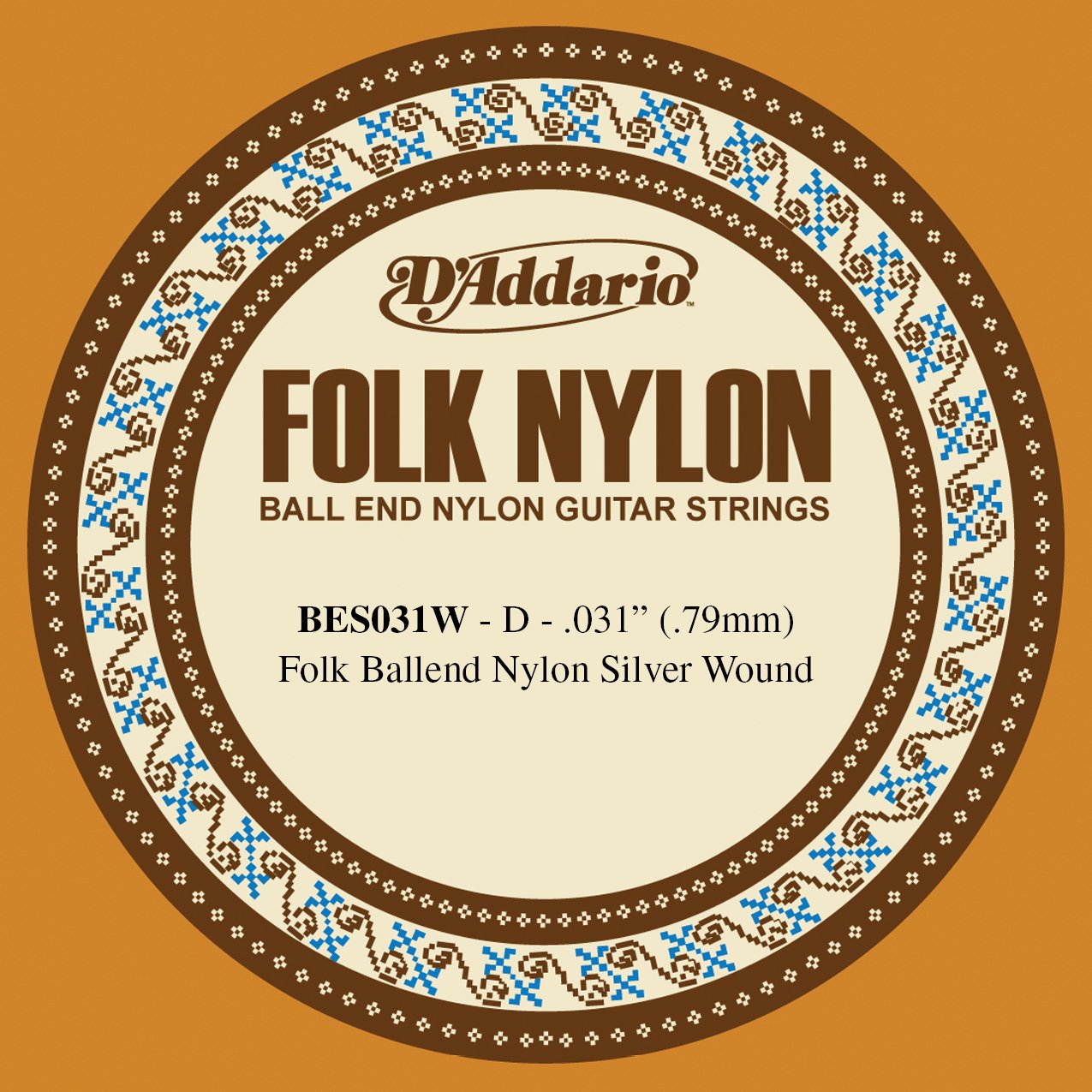 D'Addario Folk Nylon Guitar Single String Silver Wound Ball End .031 (BES031W) - Deccan Retail