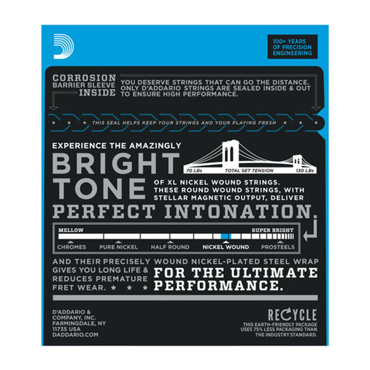D'Addario EXL130 Nickel Wound Electric Guitar Strings 8-38 - Deccan Retail