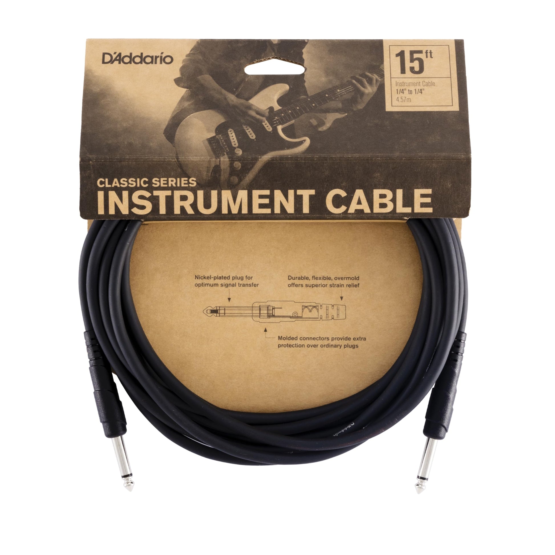 Planet Waves Classic Series Instrument Cable 15ft (PW-CGT-15) - Deccan Retail