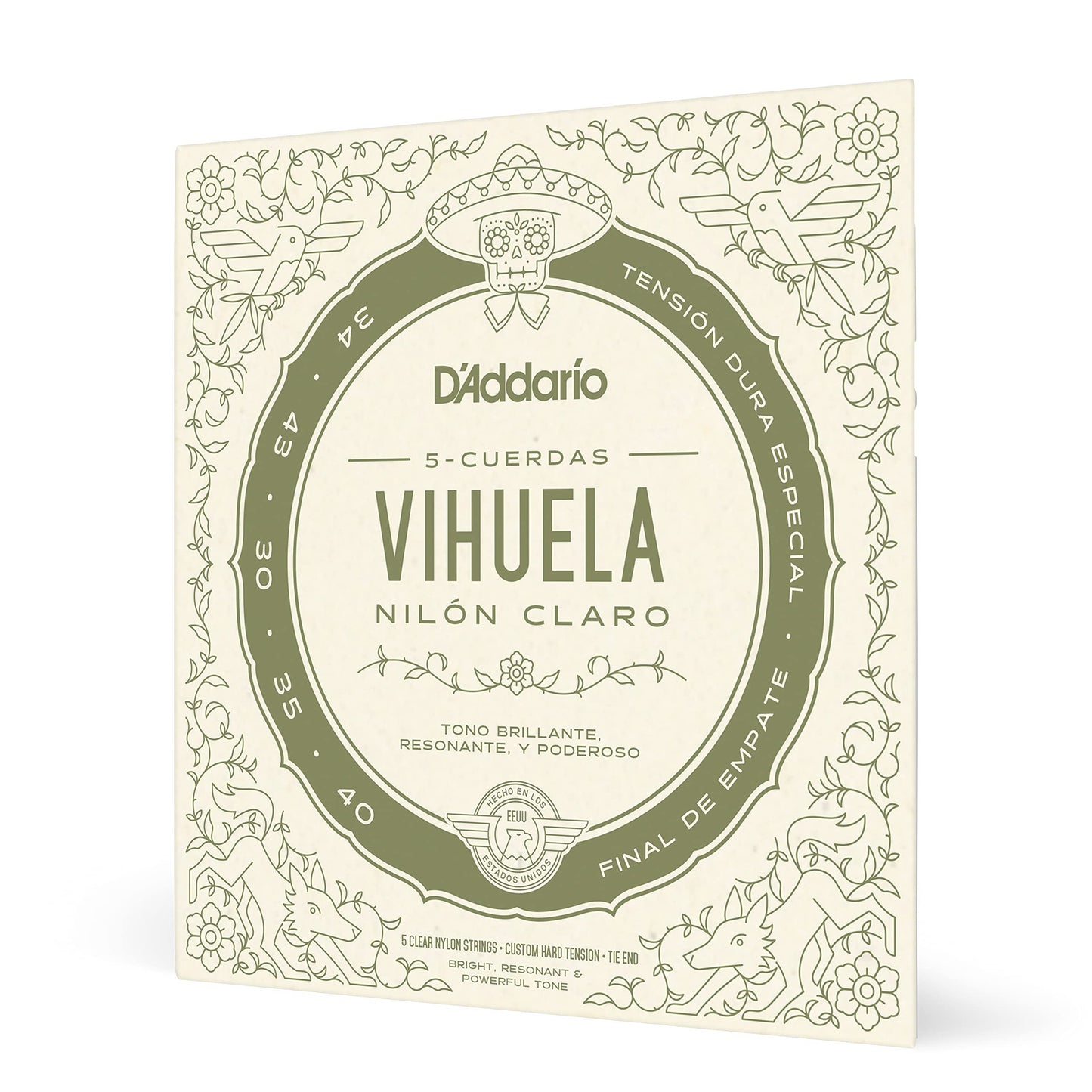 D'Addario Mariachi Vihuela Strings Clear Nylon (MV10C) - Deccan Retail