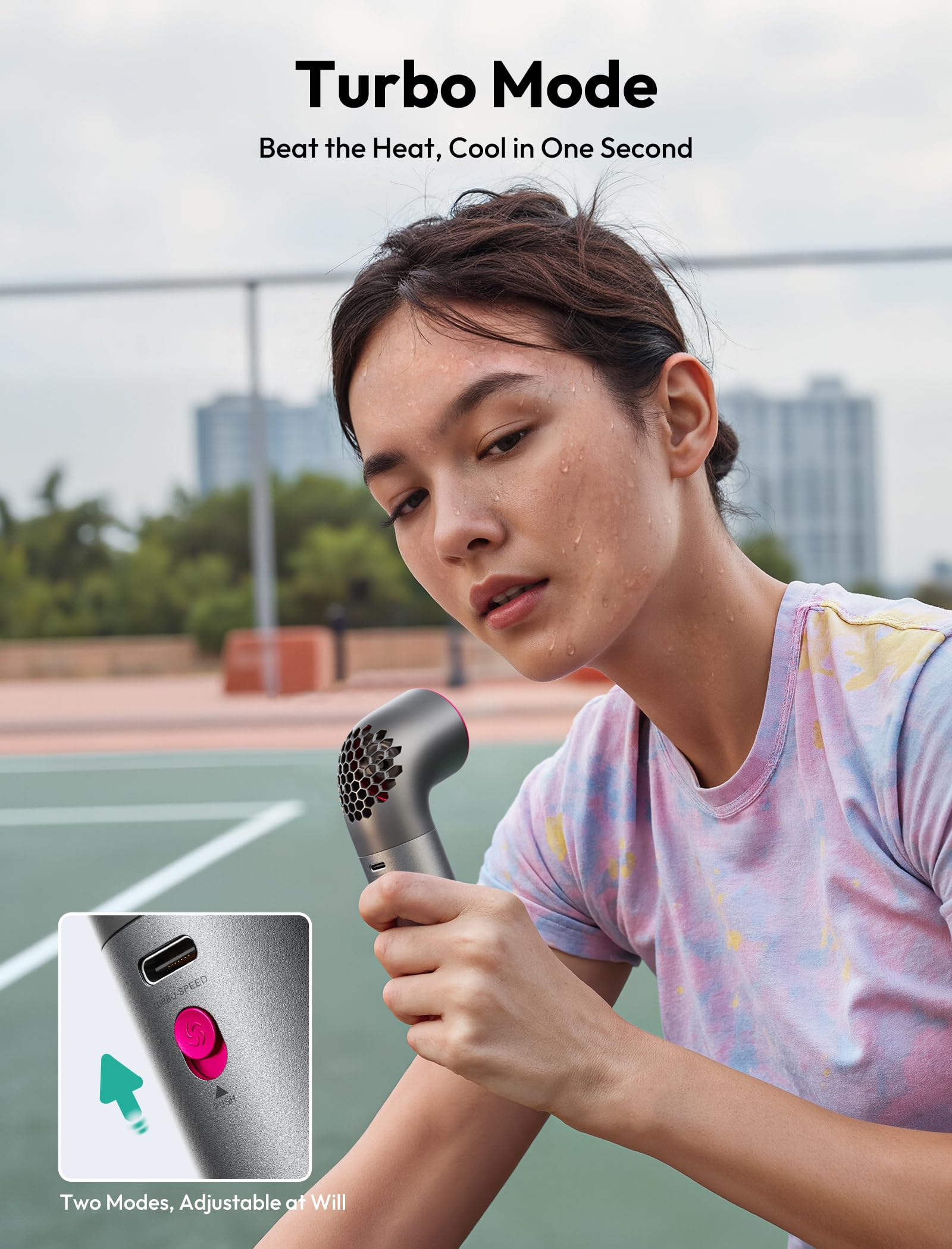 Aecooly Aero Ultra Handheld Fan – Grey & Purple - Deccan Retail