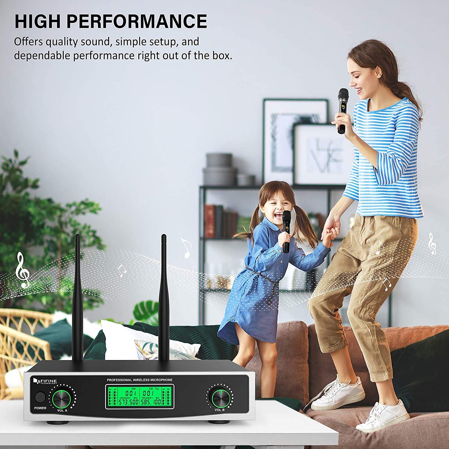 FIFINE K040 Wireless Mic System with 2 Handheld Microphones - Deccan Retail