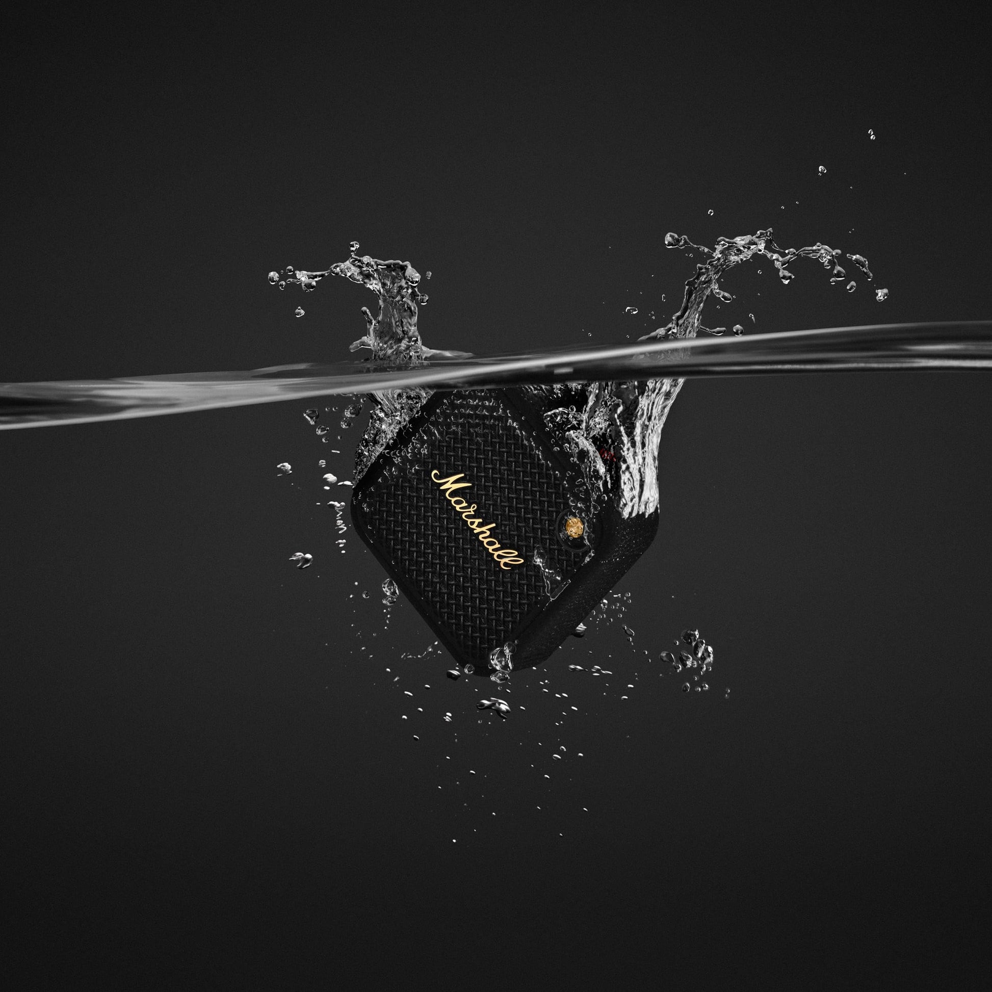 Marshall Willen II Portable Bluetooth Speaker – Black & Brass - Deccan Retail