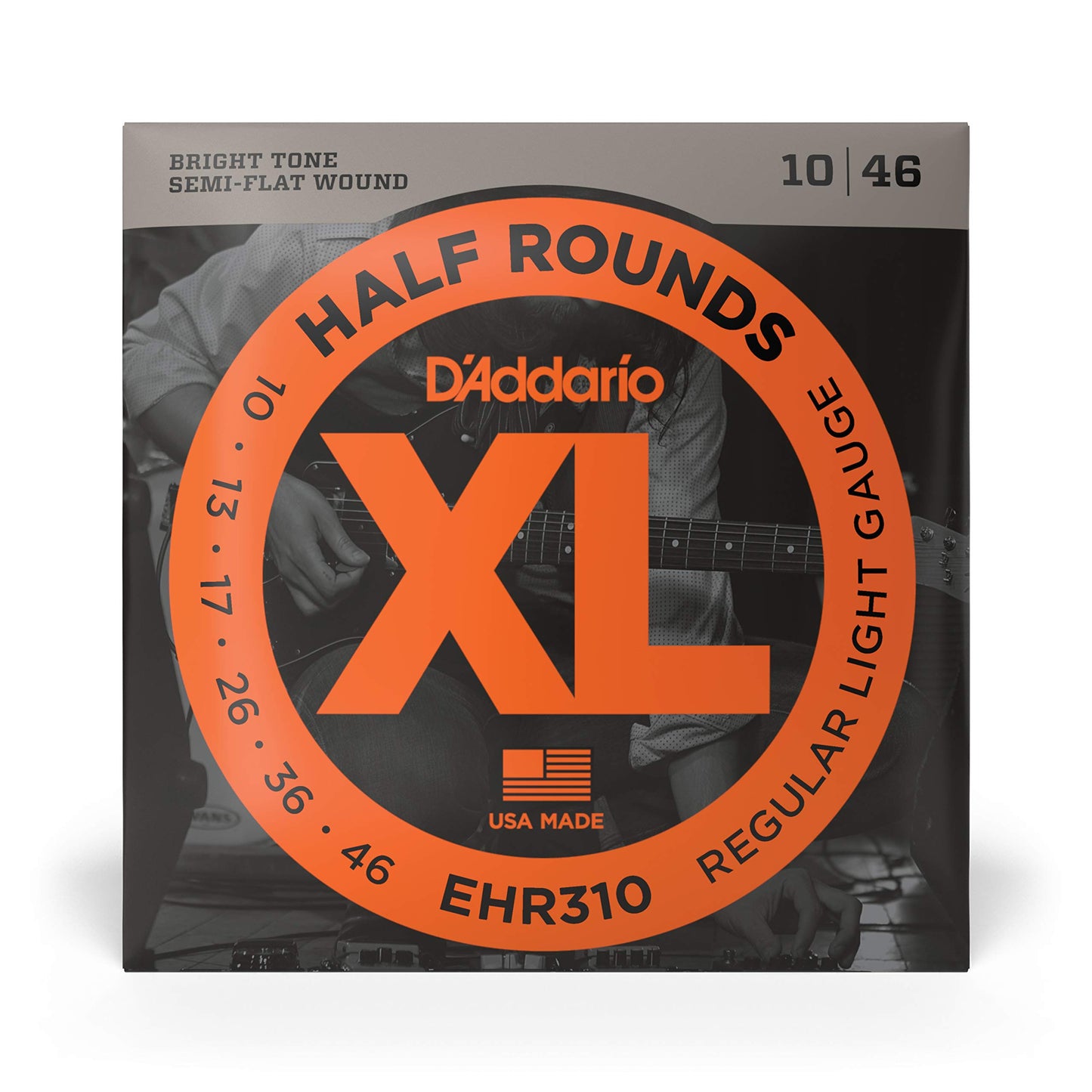 D'Addario EHR310 Half Round Electric Guitar Strings Regular Light 10-46 - Deccan Retail