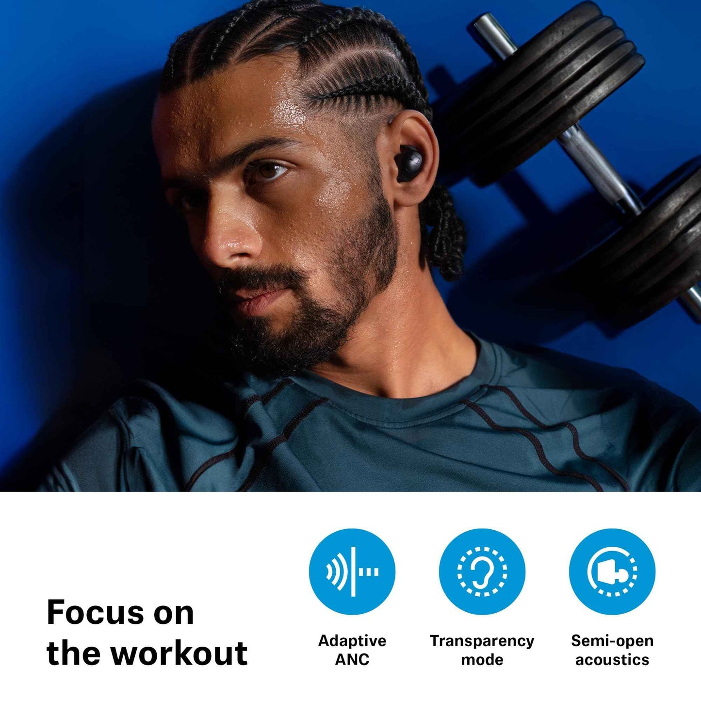 Sennheiser Momentum Sport Earbuds with ANC - Black
