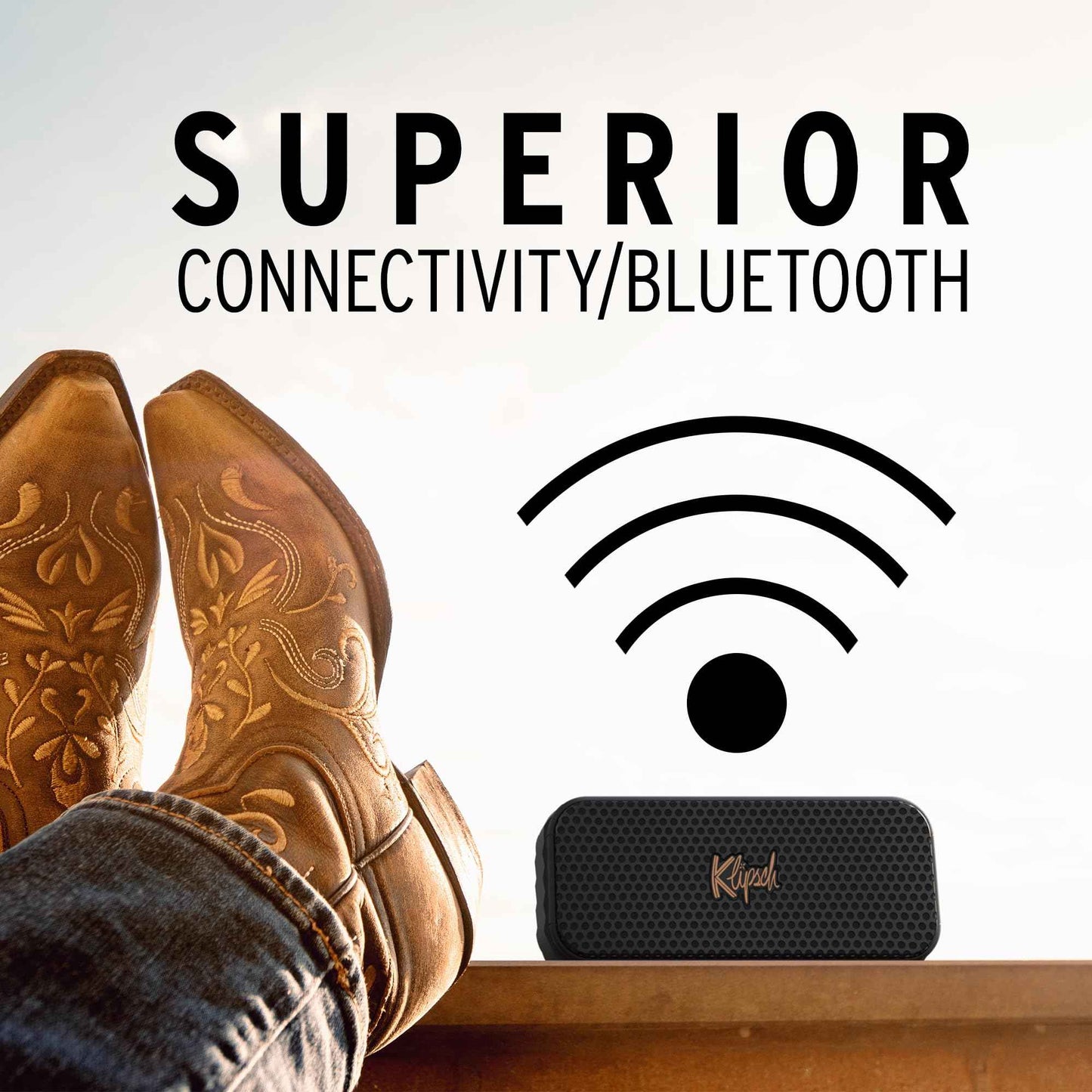 Klipsch The Nashville Portable Bluetooth Speaker with a 2.25" Full Range Drivers for 360 Degree Audio, IP67 dust and Waterproof Rating, 24 Hours of Playtime for Live Concert Experience |Black
