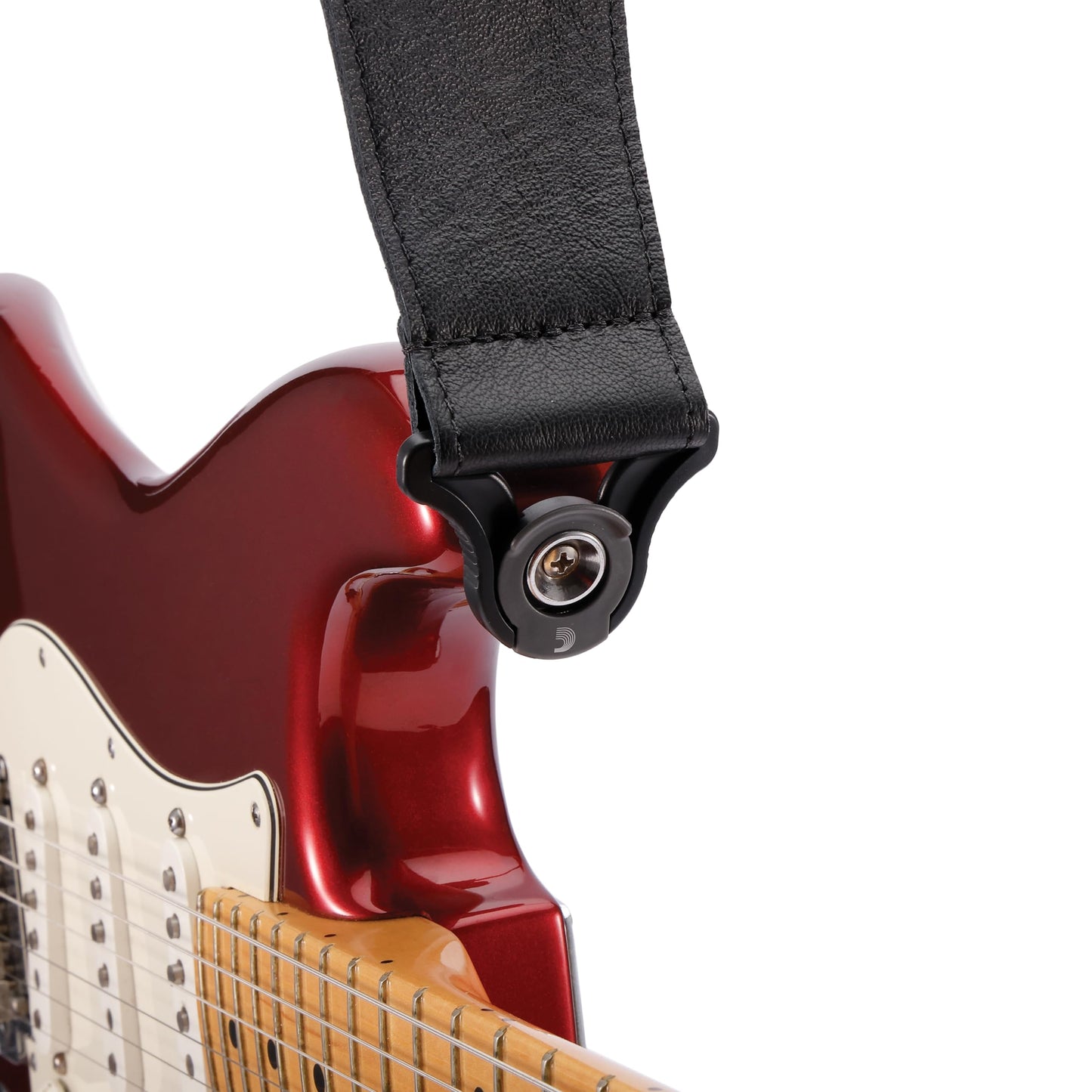 D'Addario Comfort Leather Auto Lock Guitar Strap – Black - Deccan Retail