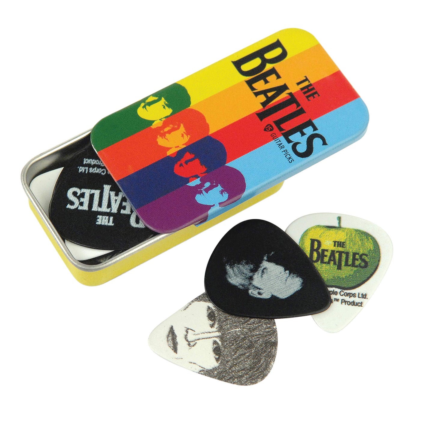 Planet Waves Beatles Signature Guitar Pick Tin Stripes 15 Picks (1CAB4-15BT2) - Deccan Retail