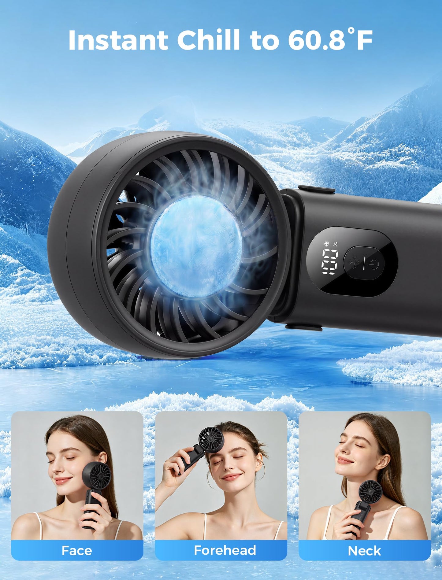 Aecooly Ice Cooling Handheld Fan PC01 - Black