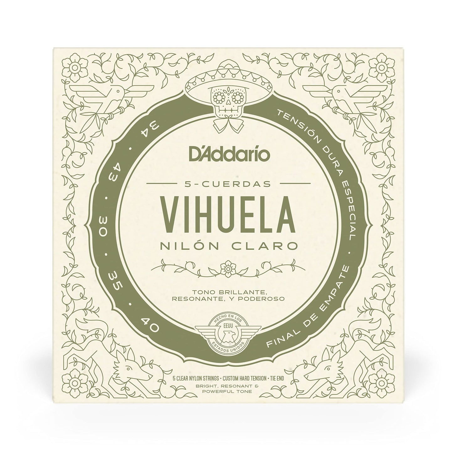 D'Addario Mariachi Vihuela Strings Clear Nylon (MV10C) - Deccan Retail