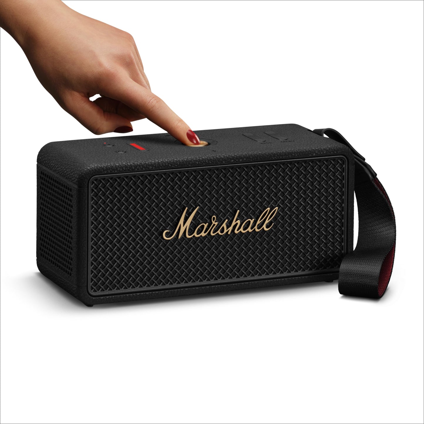 Marshall Middleton II Portable Bluetooth Speaker – Black & Brass - Deccan Retail