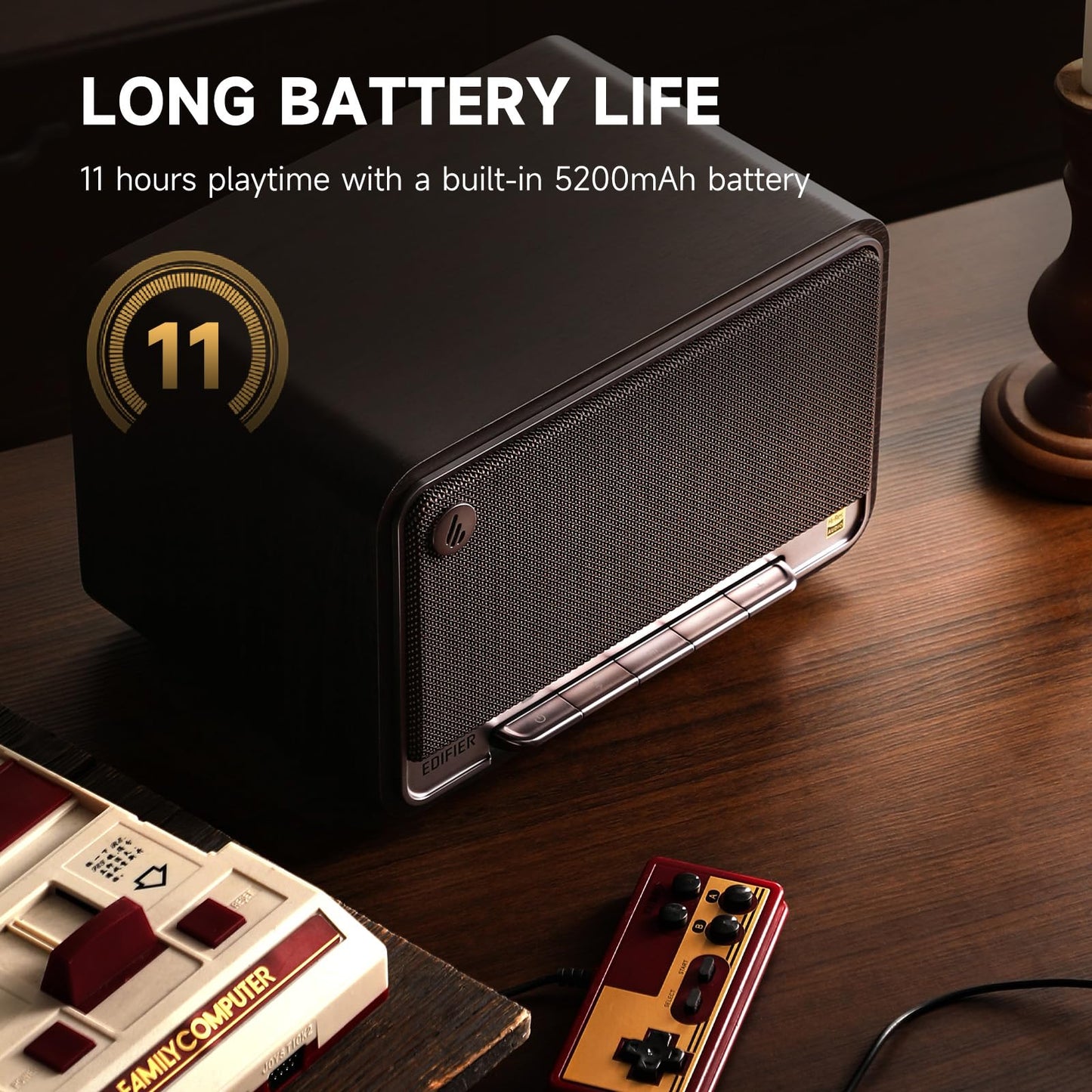 Edifier D32 Wireless Speaker - Black Walnut - Deccan Retail