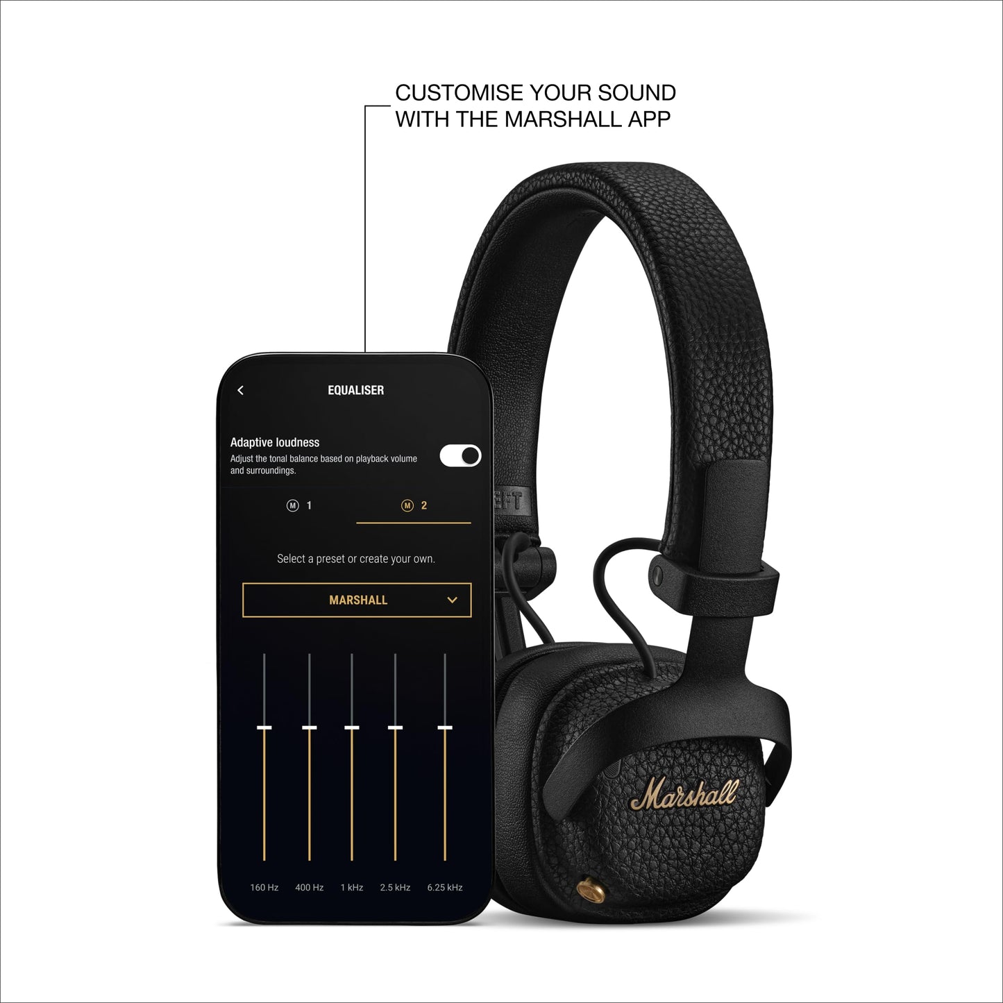 Marshall Milton A.N.C. Wireless On-Ear Headphones – Black