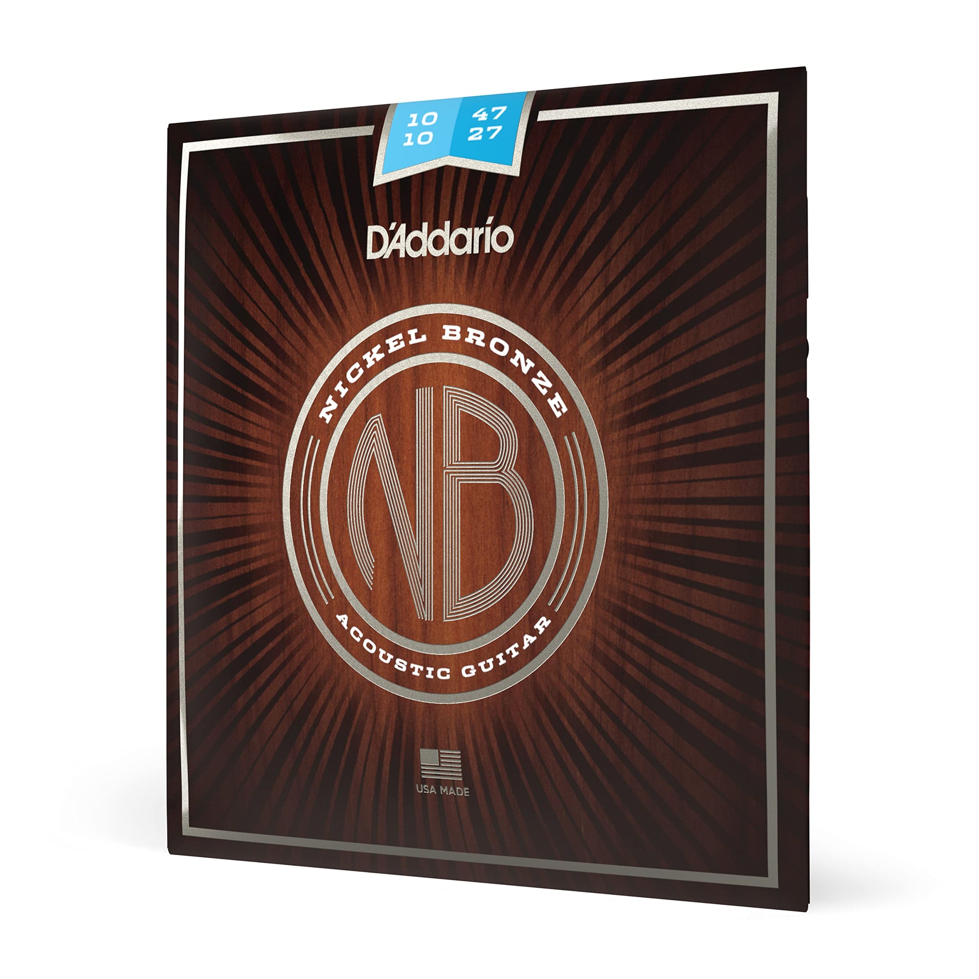 D'Addario Nickel Bronze Acoustic Guitar Strings Light 12-String 10-47 (NB1047-12) - Deccan Retail