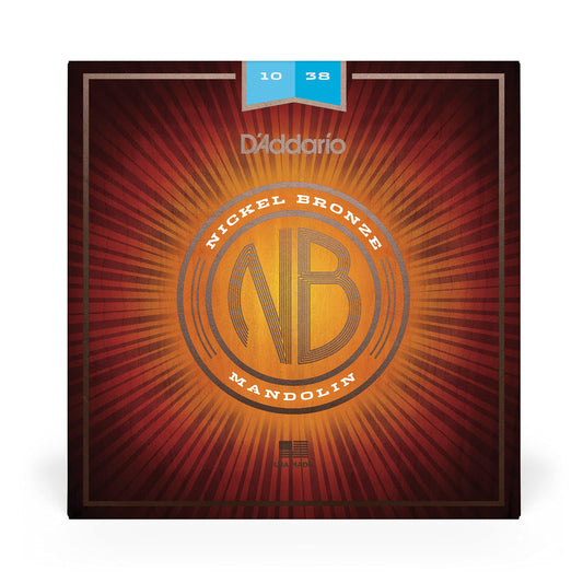 D'Addario Nickel Bronze Mandolin Strings Light 10-38 (NBM1038) - Deccan Retail