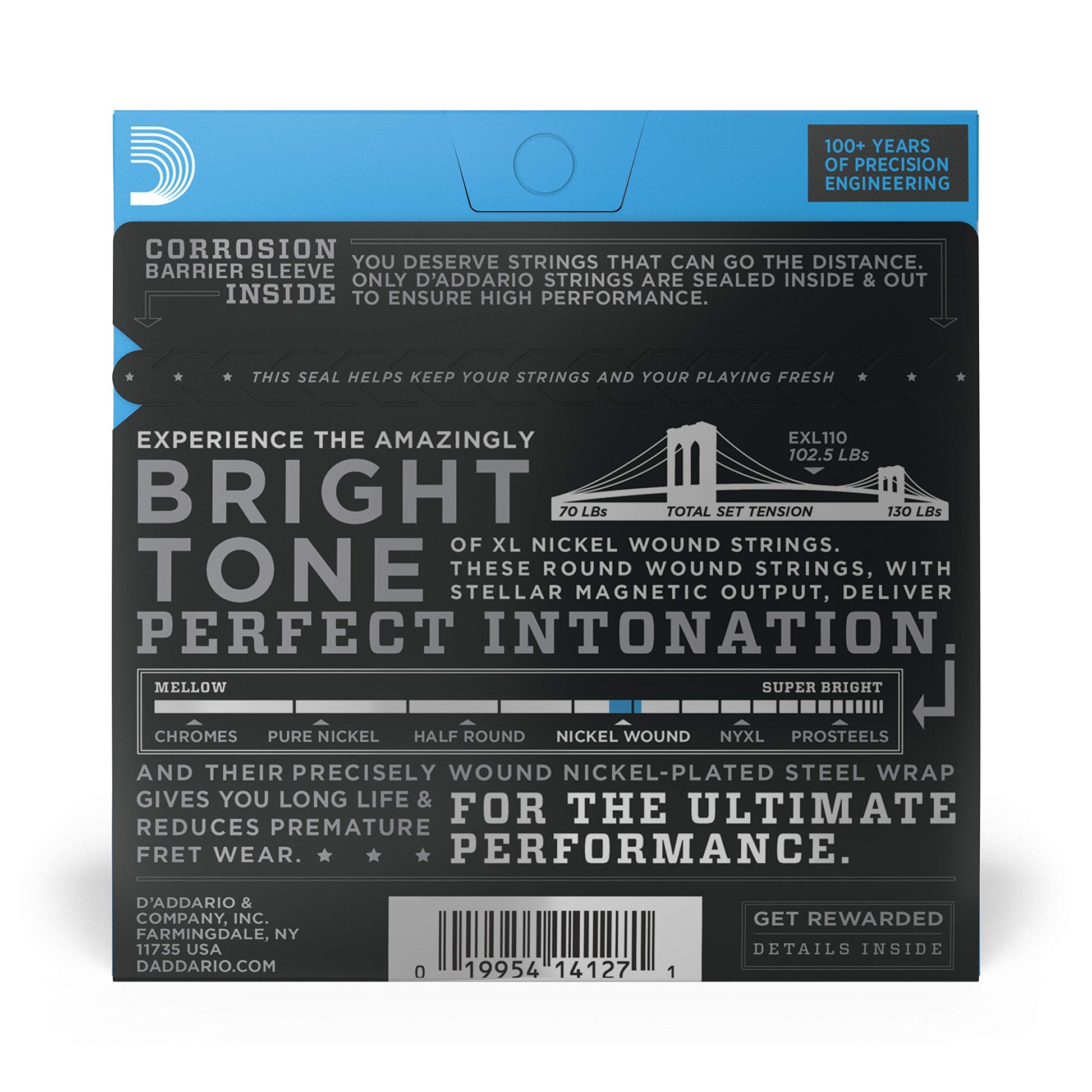 D'Addario EXL110 Nickel Wound Electric Guitar Strings 10-46 Regular Light - Deccan Retail