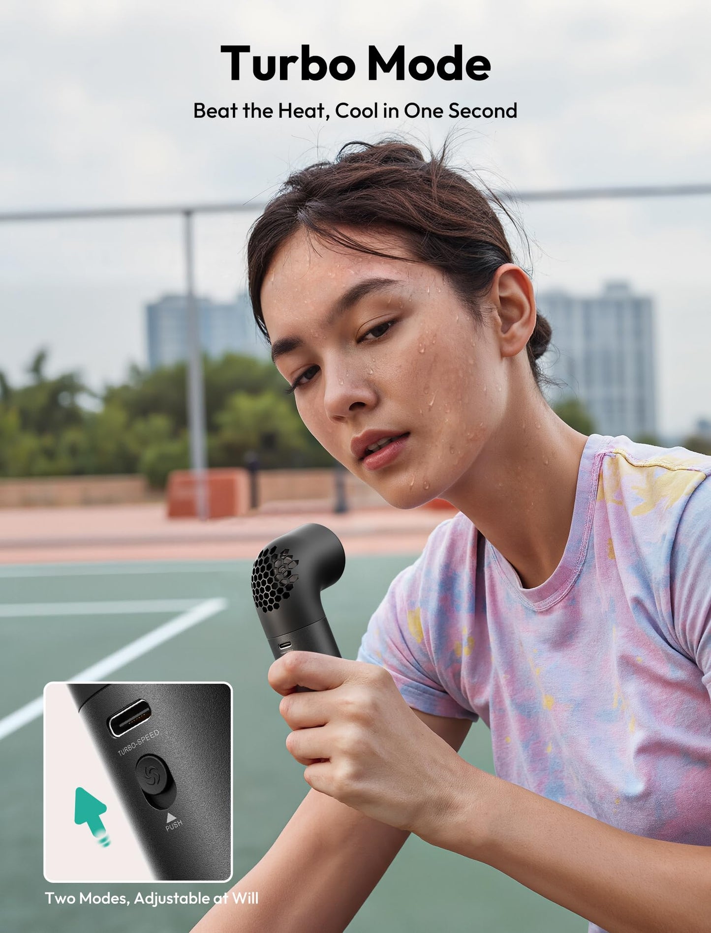 Aecooly Aero Pro Portable Handheld Fan - Black - Deccan Retail