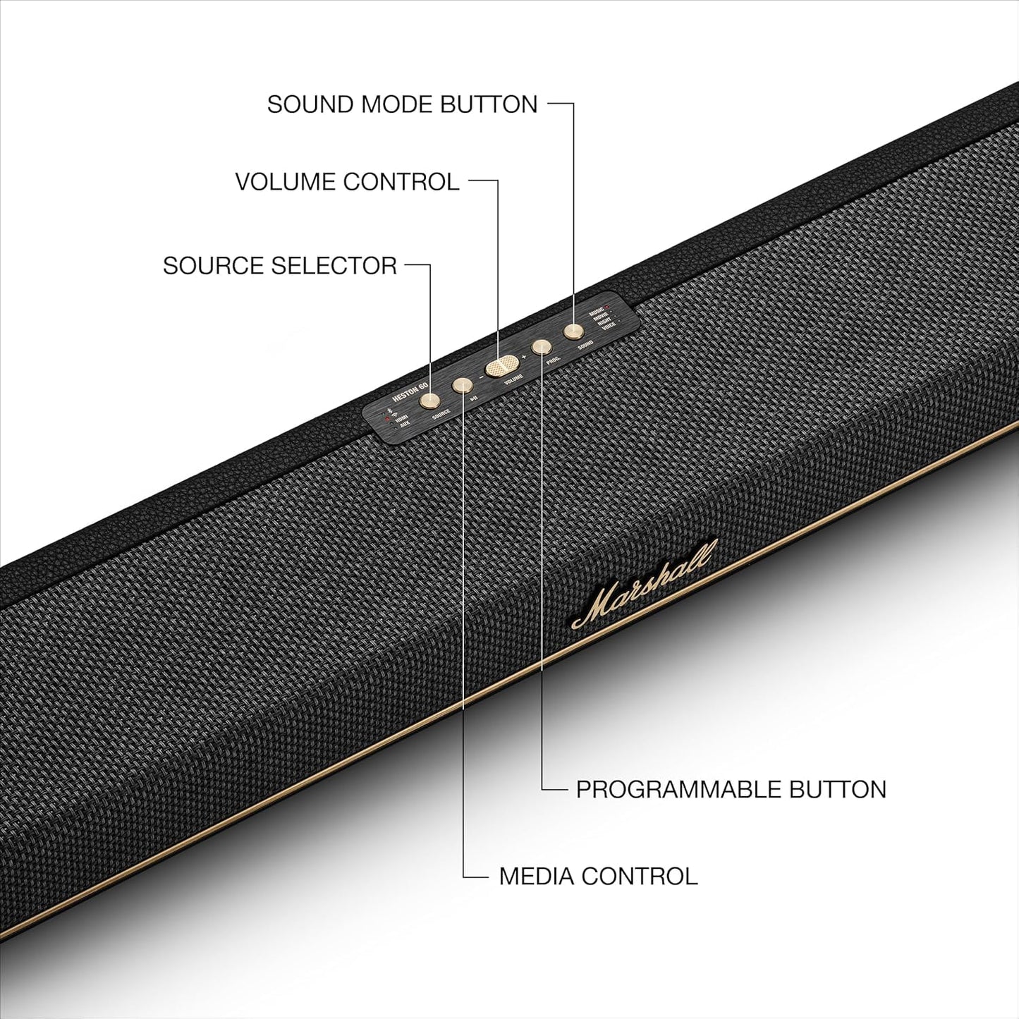 Marshall Heston 60 Dolby Atmos Soundbar – Black - Deccan Retail