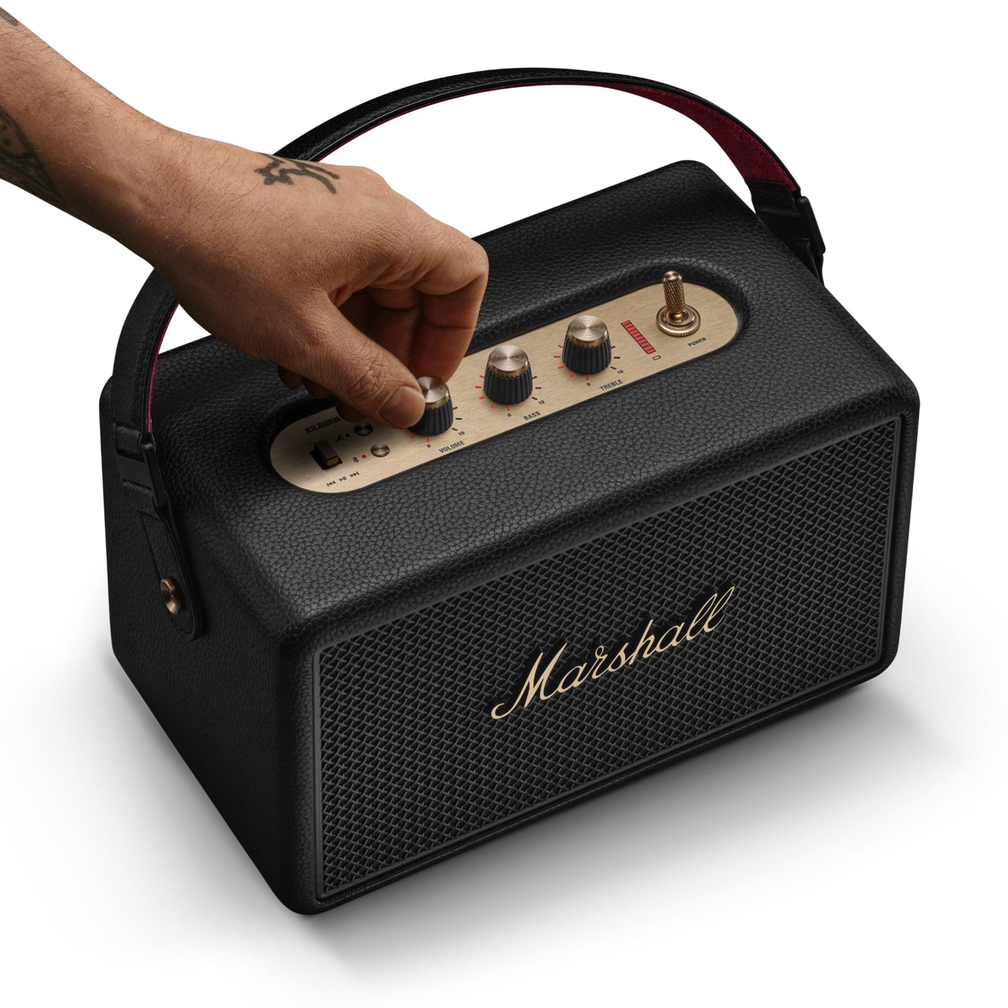 Marshall Kilburn III Portable Bluetooth Speaker – Black & Brass - Deccan Retail