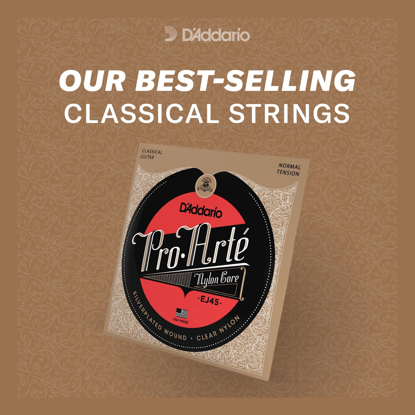 D'Addario EJ48 Pro-Arte Nylon Classical Guitar Strings Hard Tension - Deccan Retail
