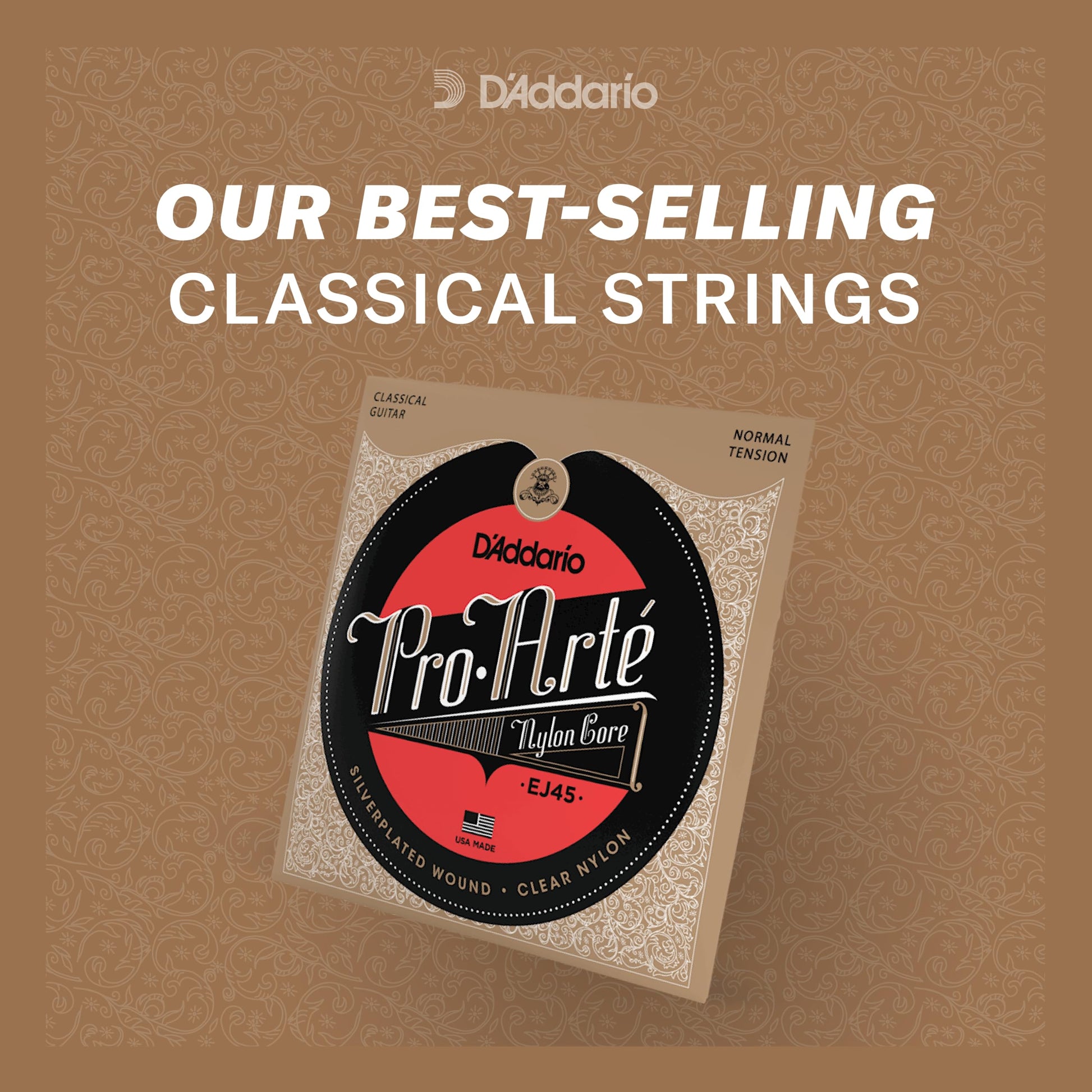D'Addario EJ48 Pro-Arte Nylon Classical Guitar Strings Hard Tension - Deccan Retail